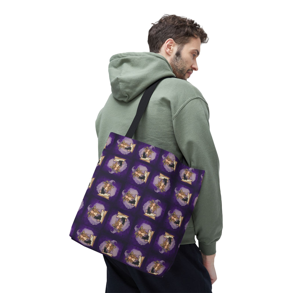 Vibrant Witchy Cat Lady Tote Bag
