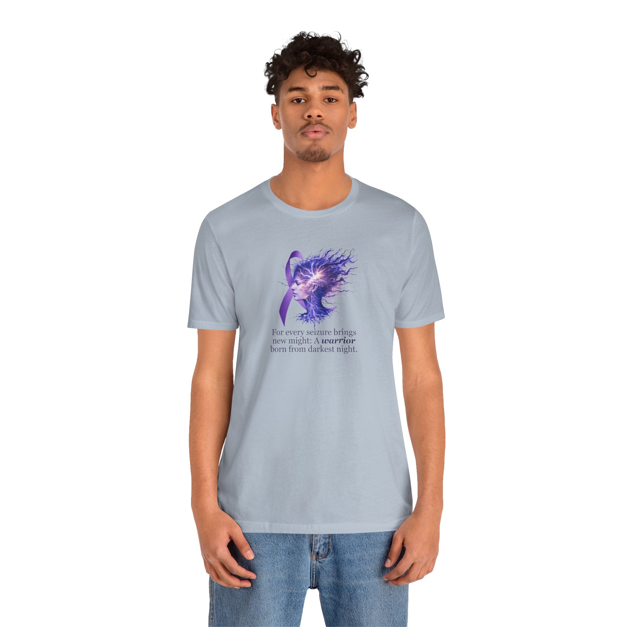 Photo depicting the ​A Warrior is Born Unisex Jersey Short Sleeve Tee from EpiAl's Shop.
