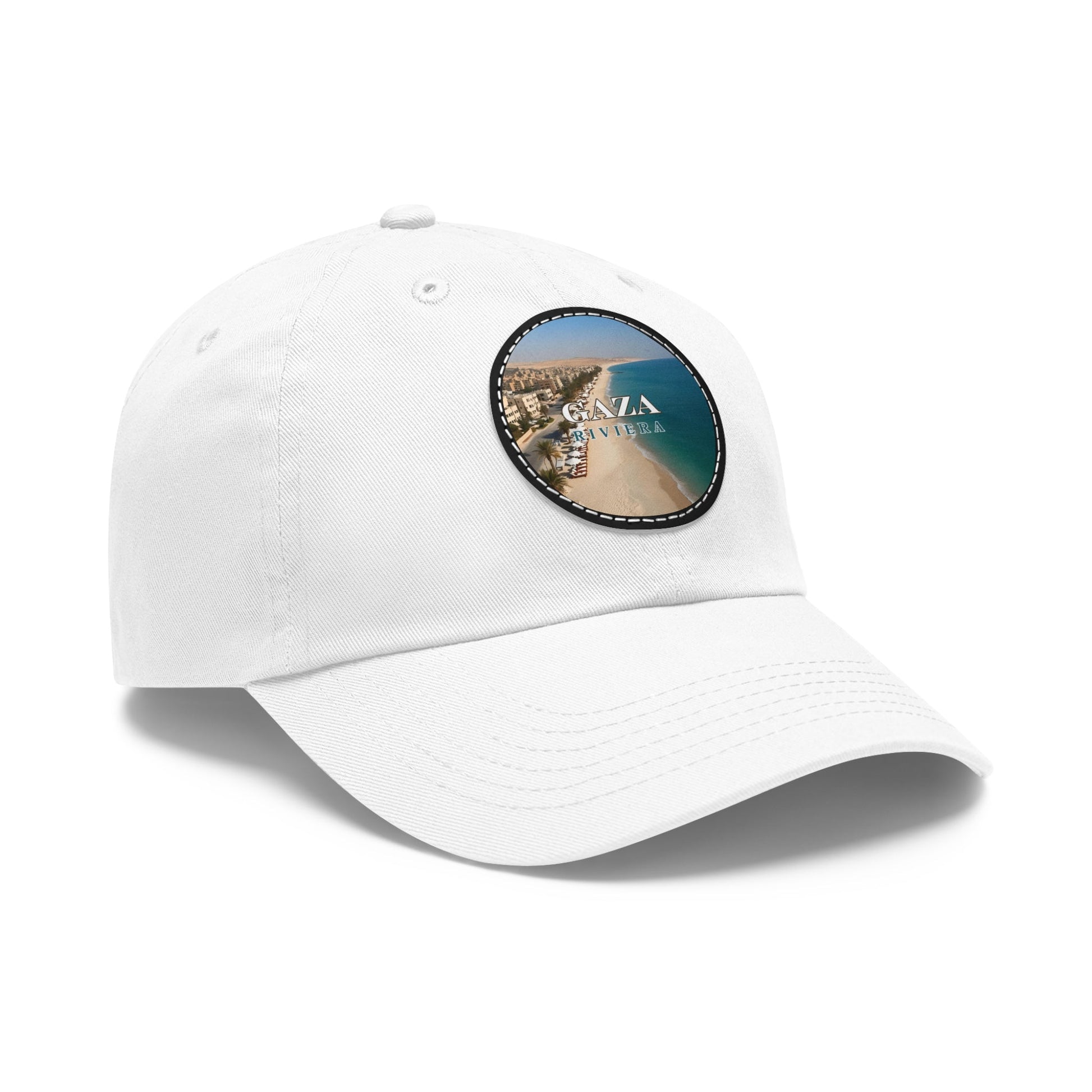 Gaza Riviera Dad Hat with Leather Patch Printify