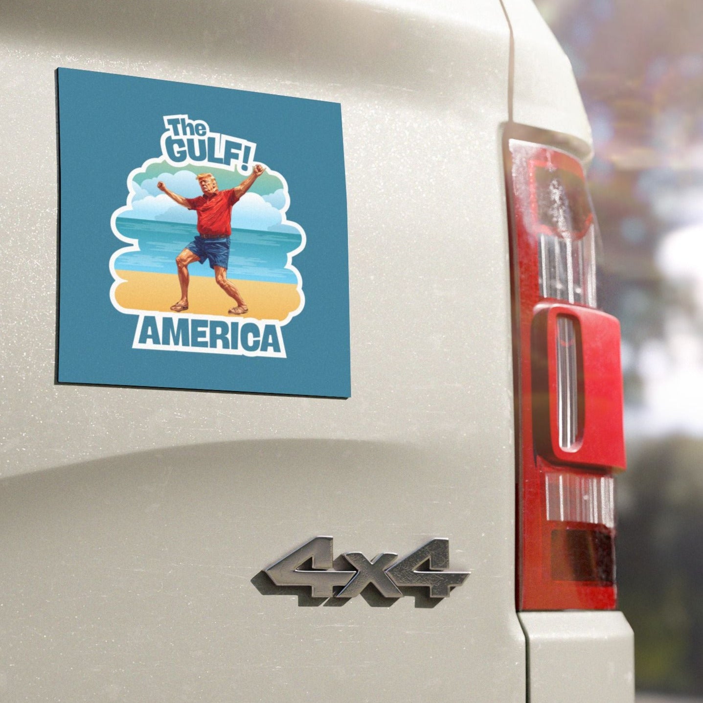 Sunny Gulf Coast Car Magnet, Fun Car Accessories