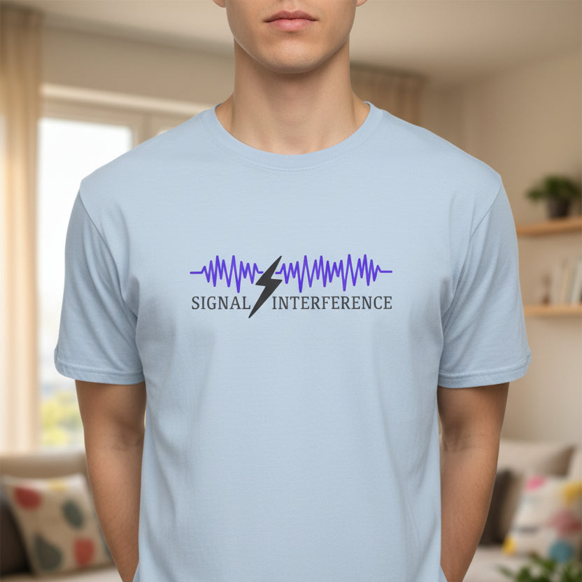 Signal Interference Women’s Tee – Minimalist Waveform Graphic T-Shirt
