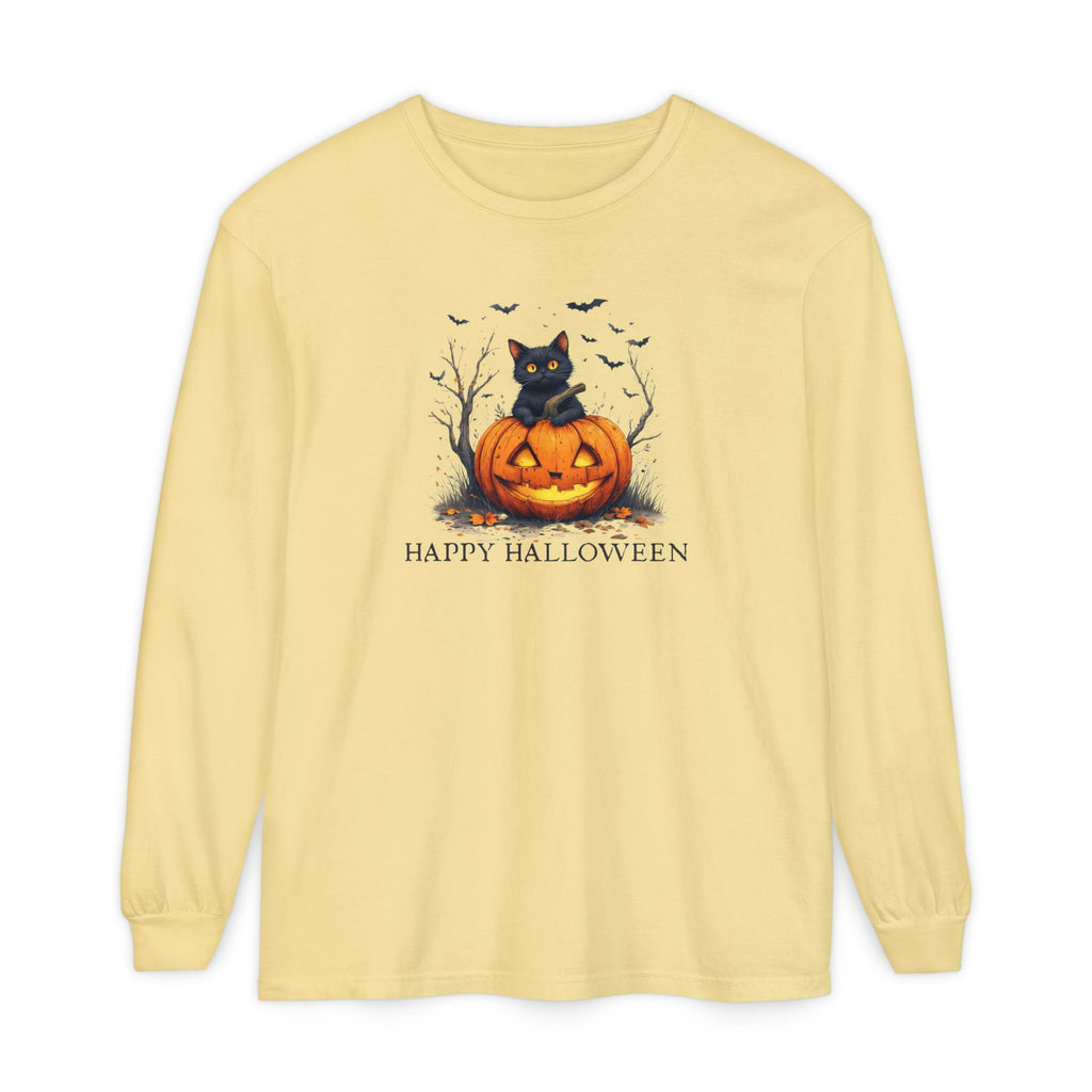 Happy Halloween Cat Long Sleeve T-Shirt