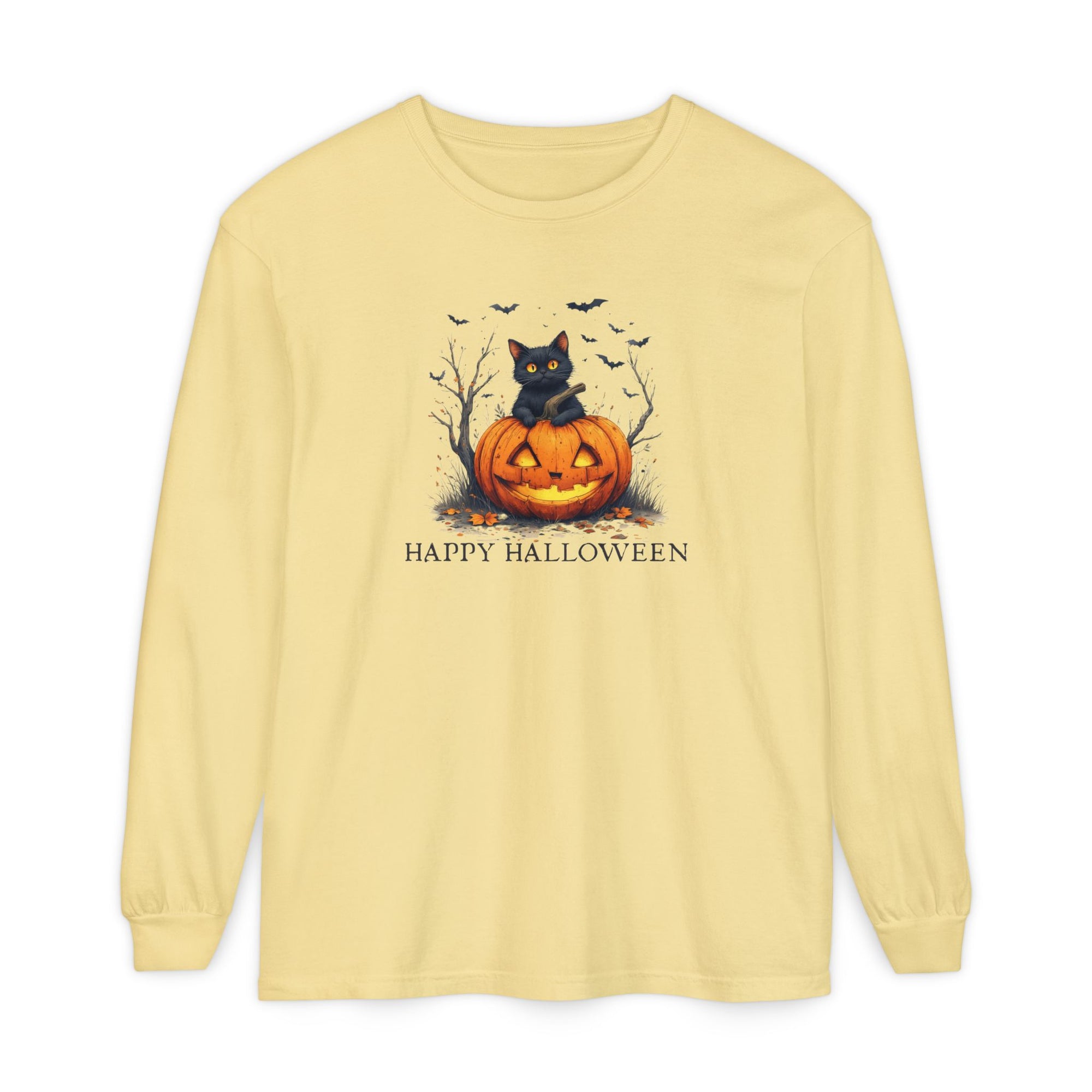 Happy Halloween Cat Long Sleeve T-Shirt