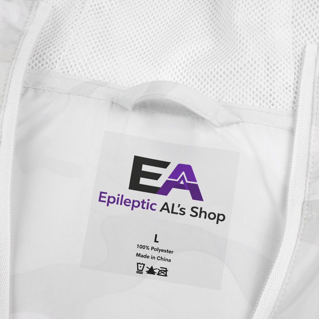 Brainstorm Champion Lightweight Windbreaker – White Camo Rain Jacket