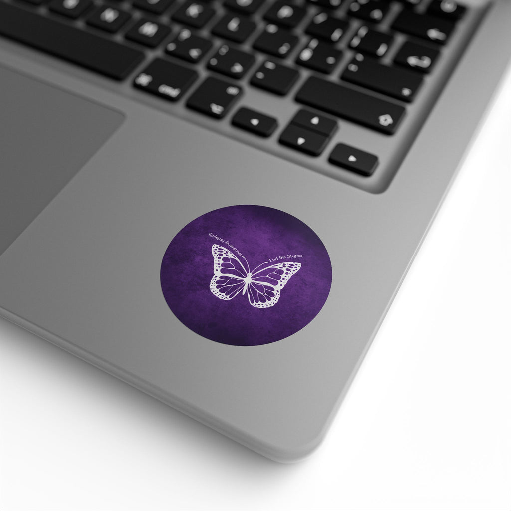 Butterfly Epilepsy Awareness Round Sticker Rolls