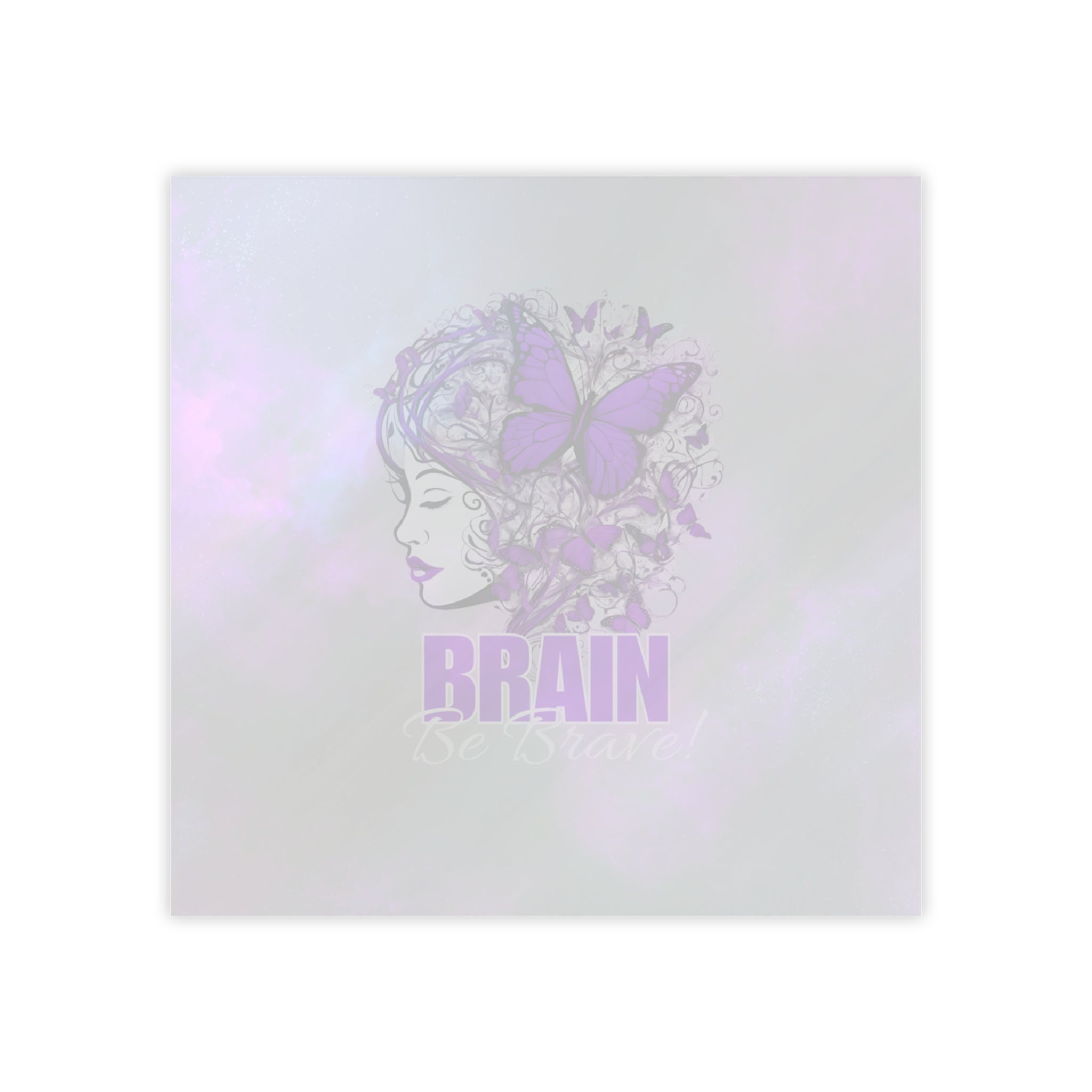 Photo depicting the ​Purple Brain Be Brave Post-it® Note Pads from EpiAl's Shop.