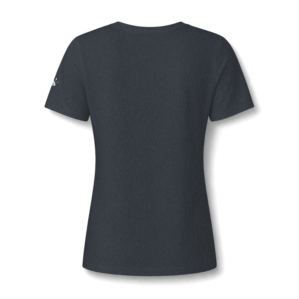 Kitten & Dandelion Women's Relaxed V-Neck T-Shirt | Cat Lover Floral Tee