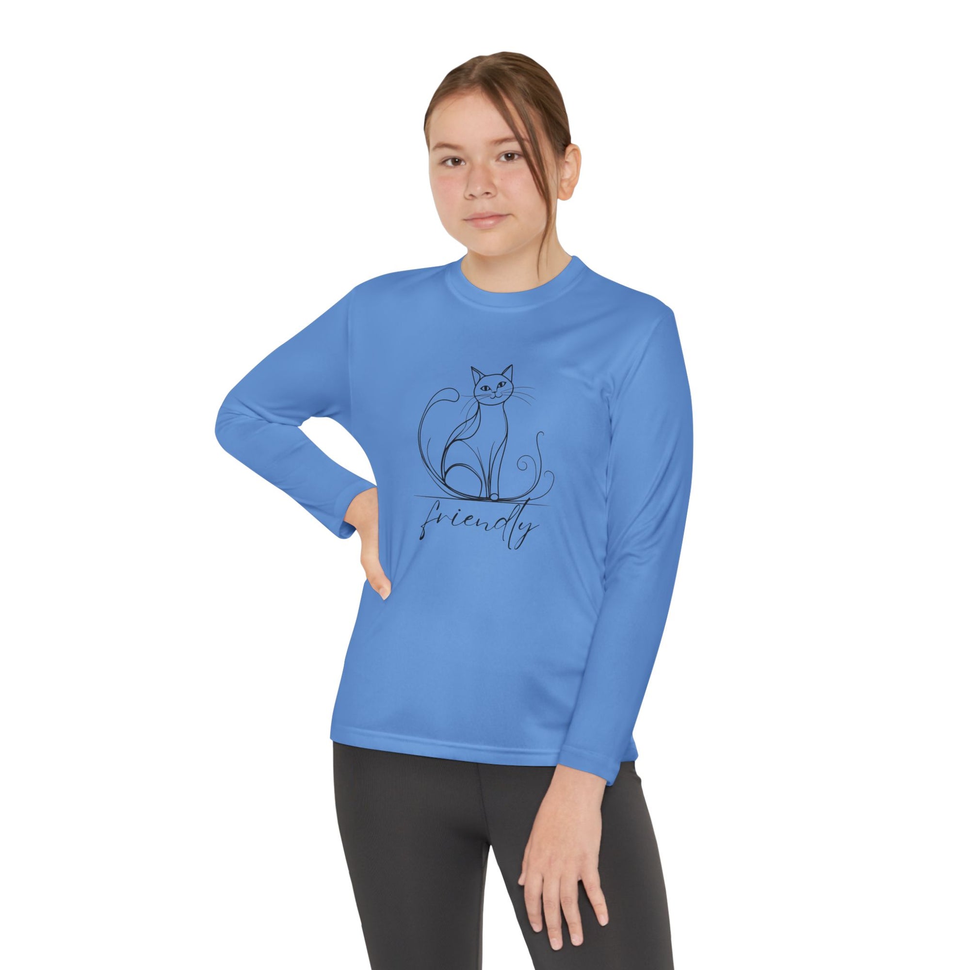 Friendly Cat Youth Long Sleeve Tee