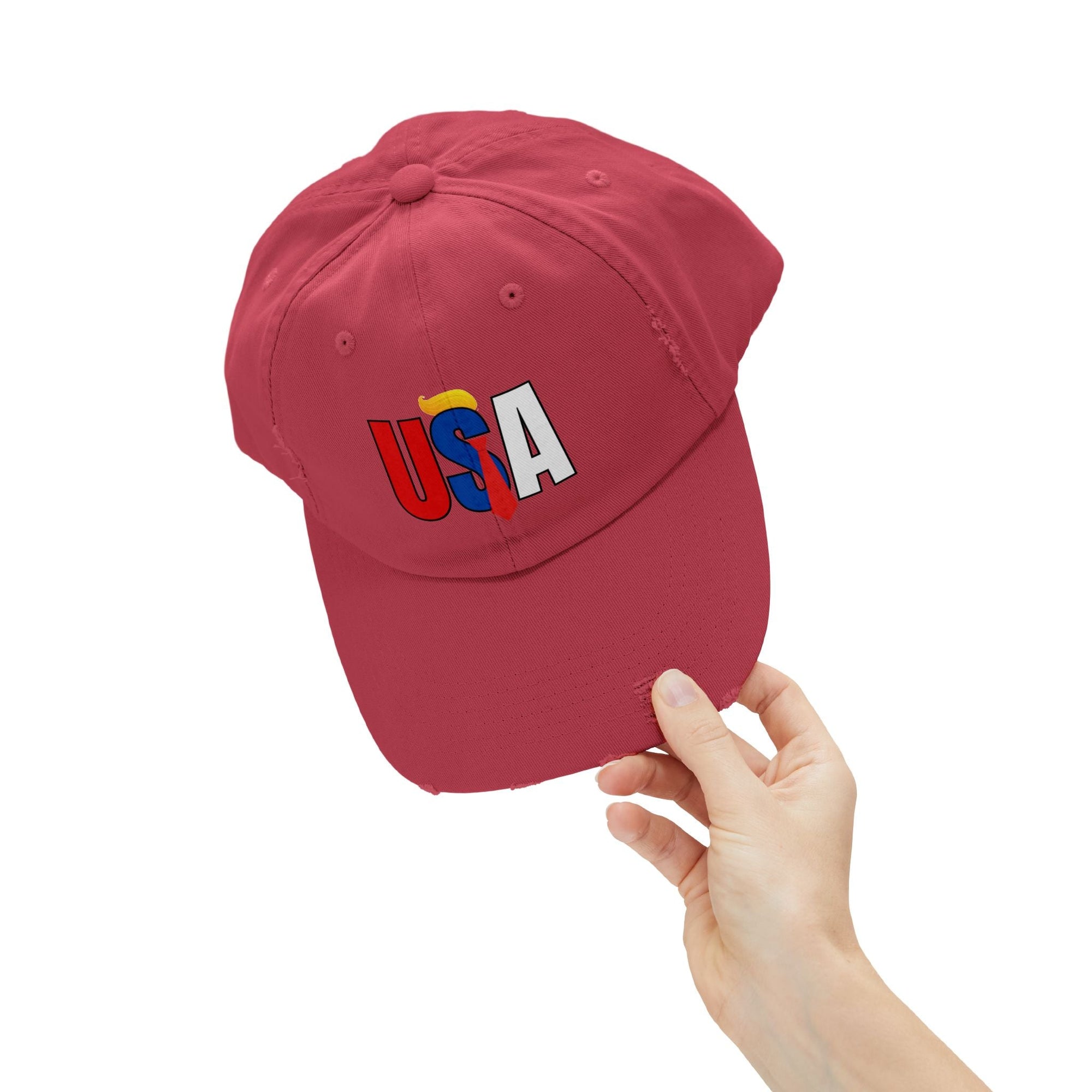 Unisex Trendy Distressed USA Cap Printify