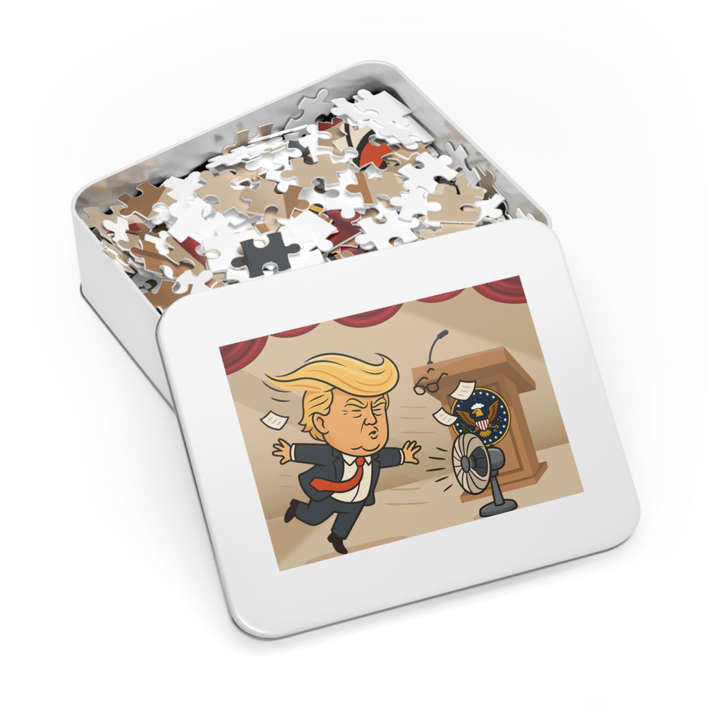 Combover Wind Tunnel Political Parody Jigsaw Puzzle