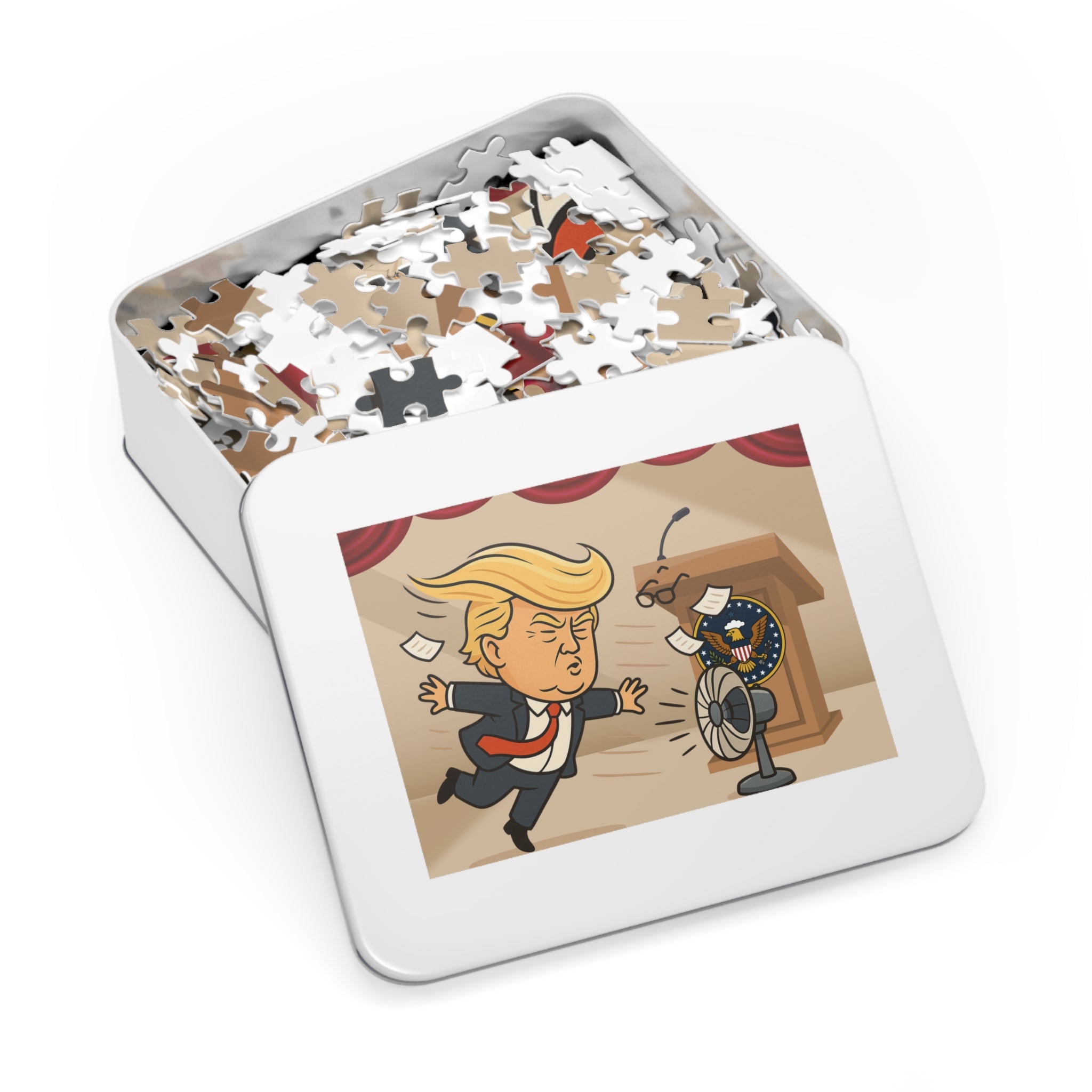 Combover Wind Tunnel Political Parody Jigsaw Puzzle