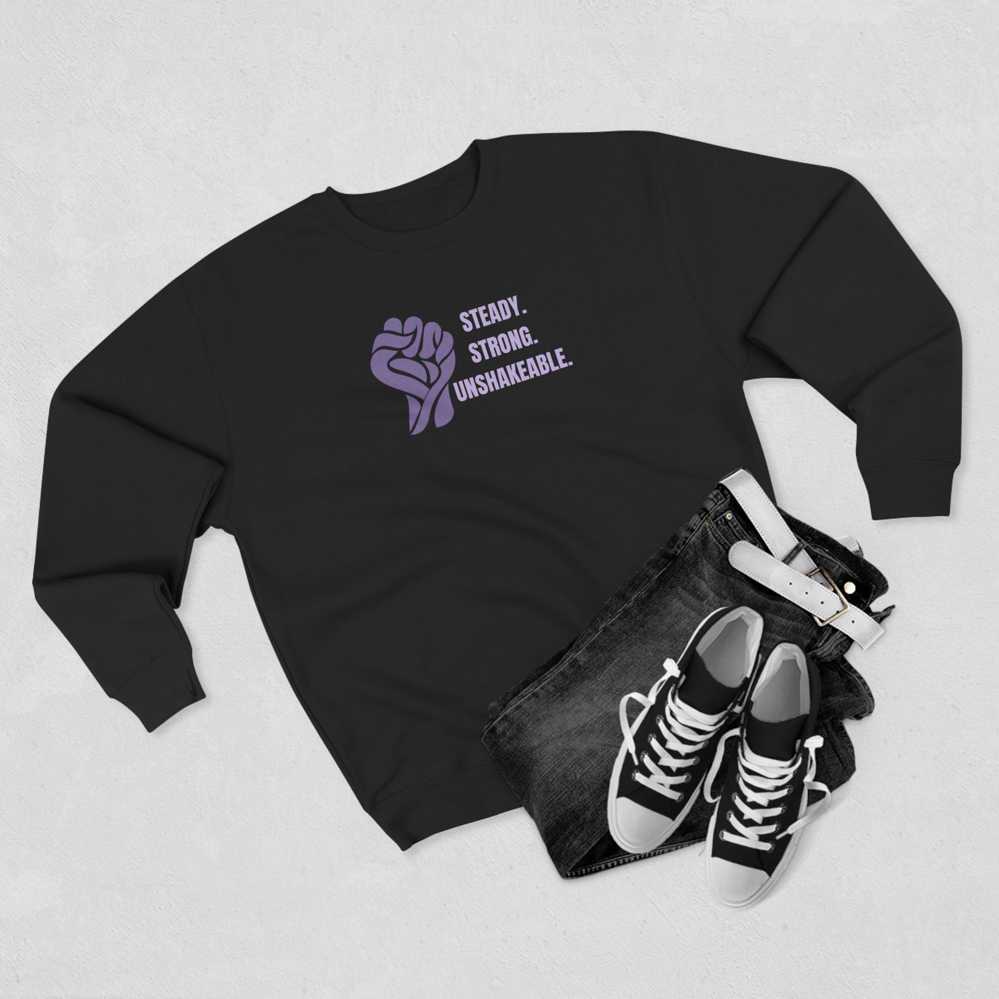 Steady. Strong. Unshakeable. — Epilepsy Awareness Sweatshirt