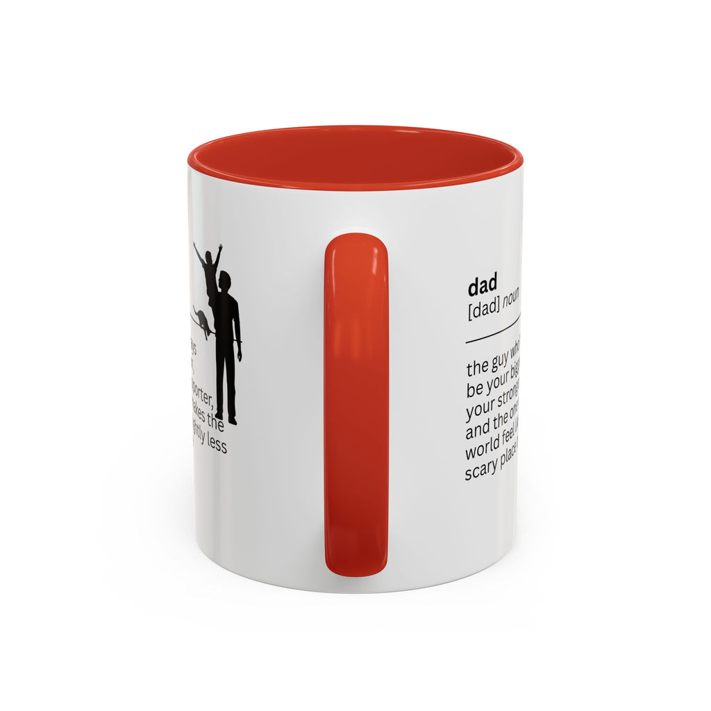 Dad Biggest Fan Accent Coffee Mug - Perfect Gift for Dads