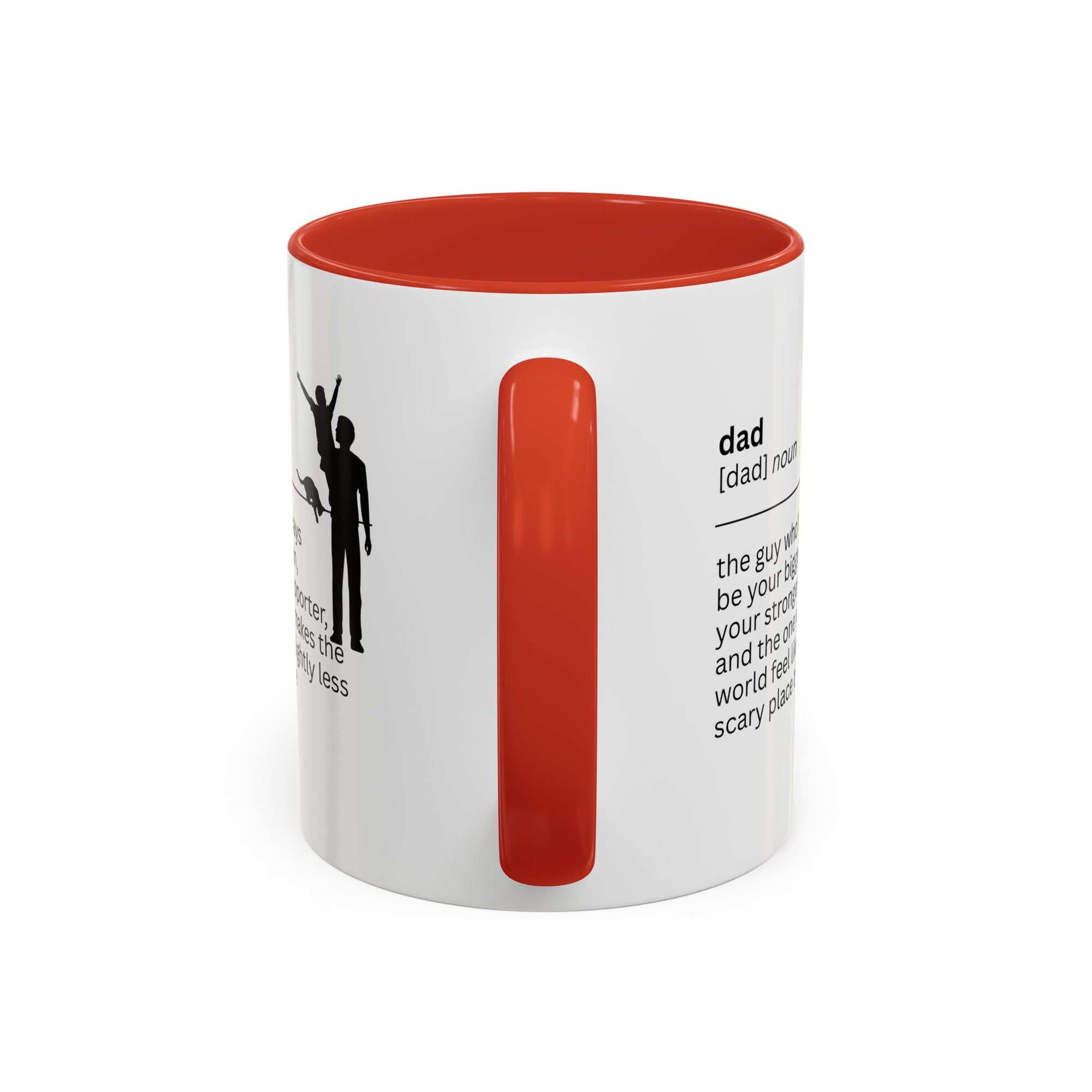 Dad Biggest Fan Accent Coffee Mug - Perfect Gift for Dads