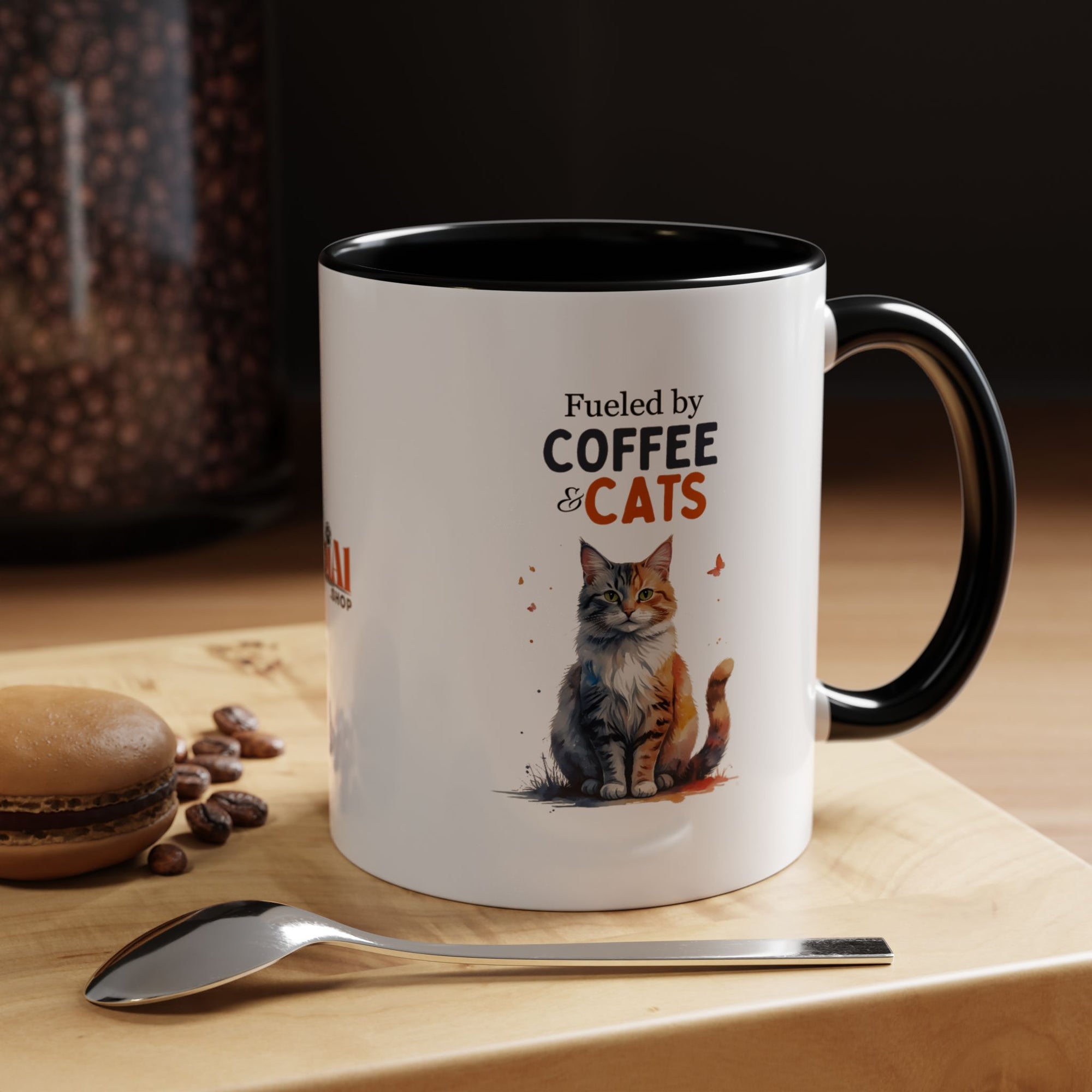 Fueled by Coffee & Cats Accent Mug