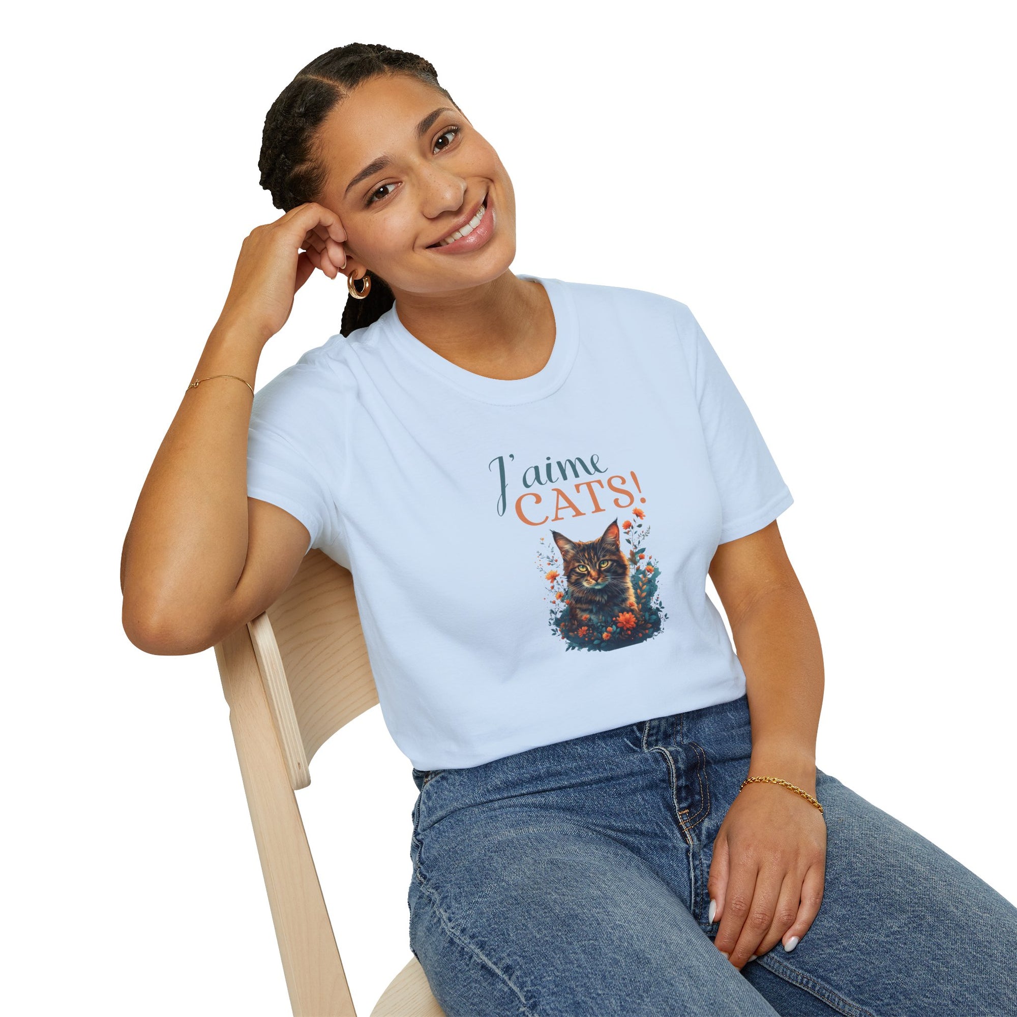 J'aime Cats Unisex Softstyle T-Shirt - Perfect Gift for Cat Lovers