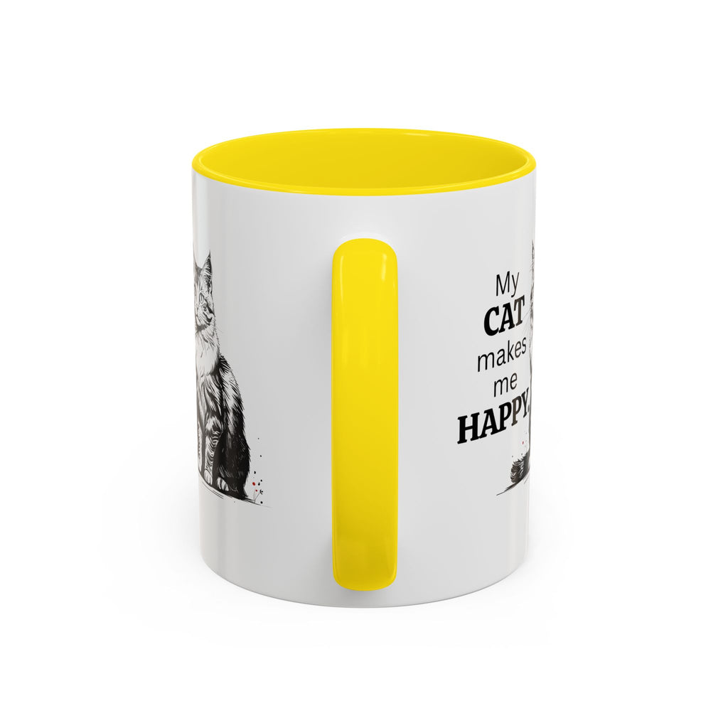 Cat Lover's Accent Coffee Mug: Perfect Gift for Cat Owners