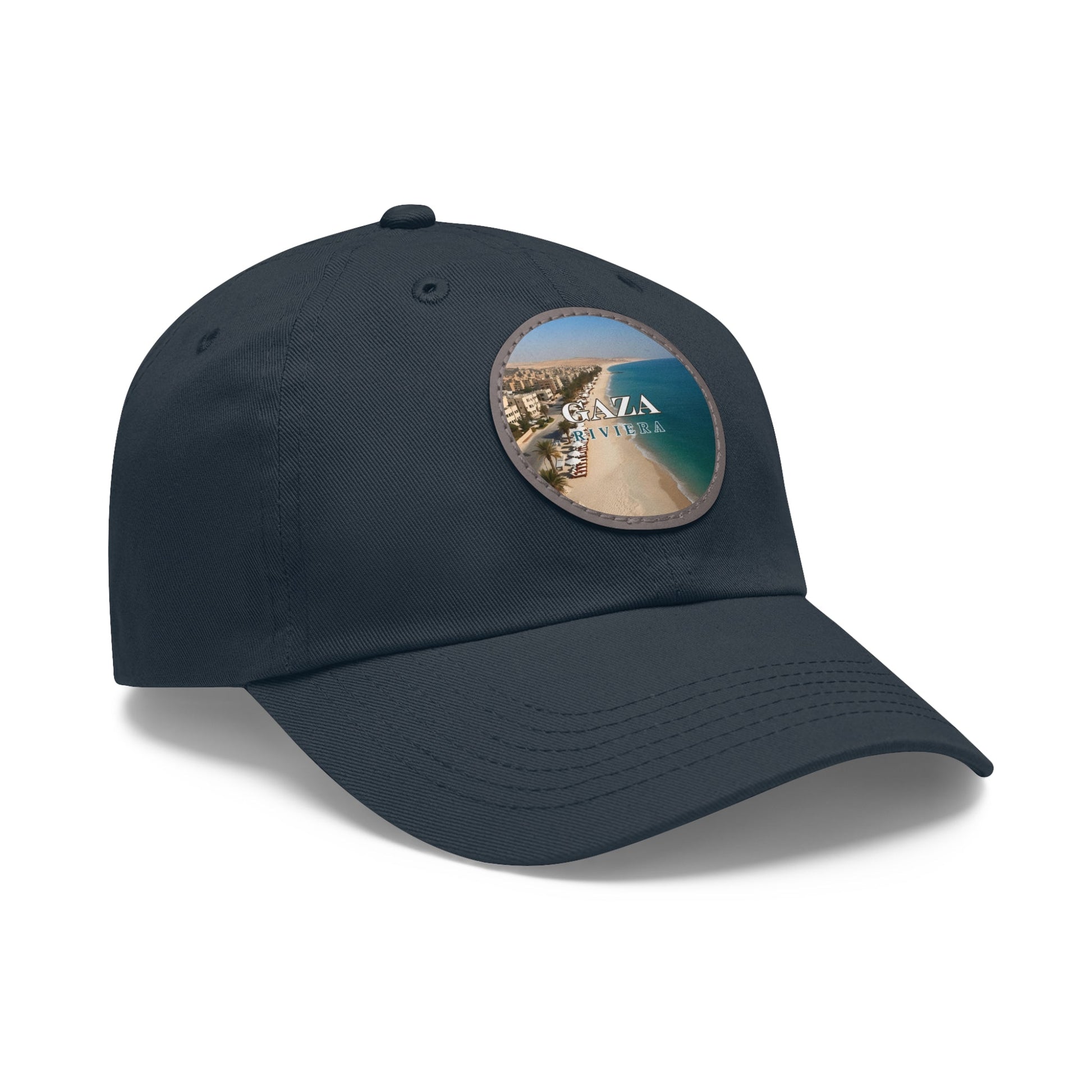 Gaza Riviera Dad Hat with Leather Patch Printify