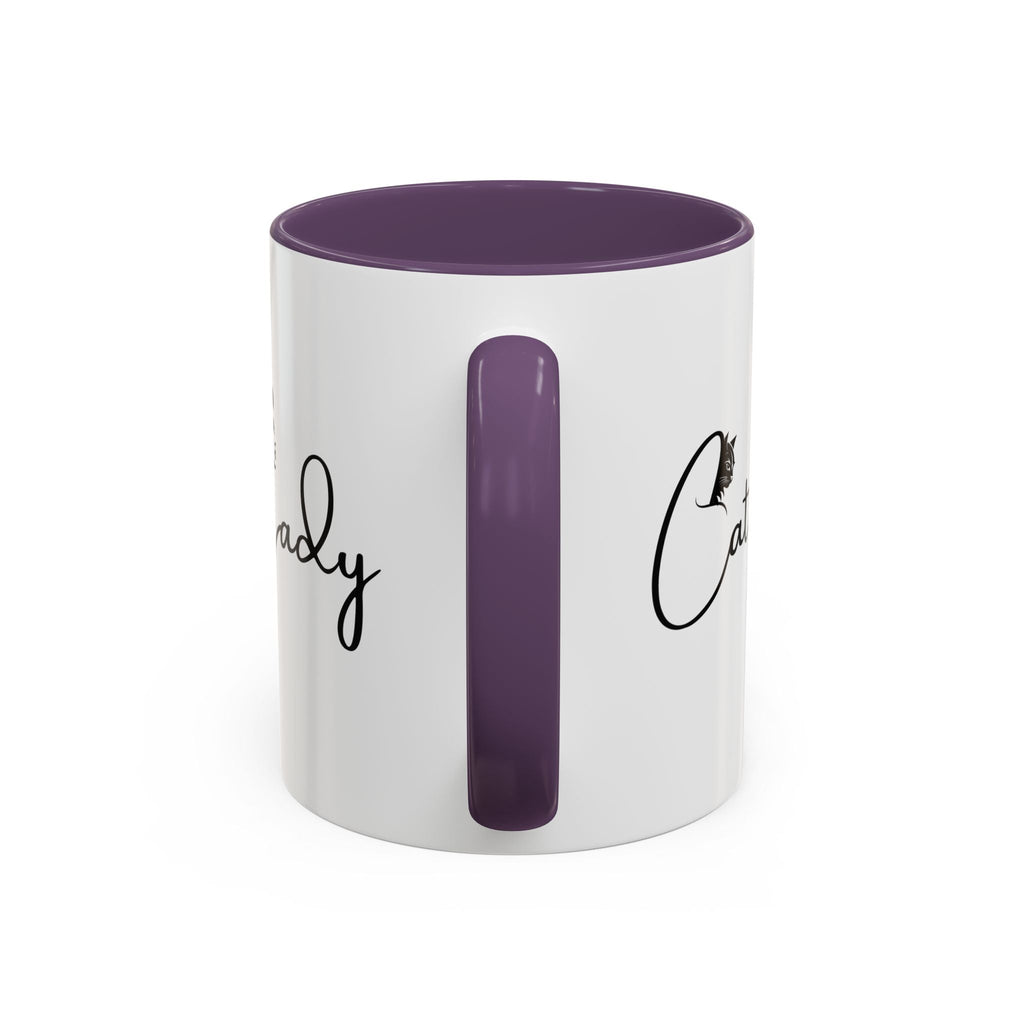 Cat Lady Accent Coffee Mug - Perfect Gift for Cat Lovers Printify