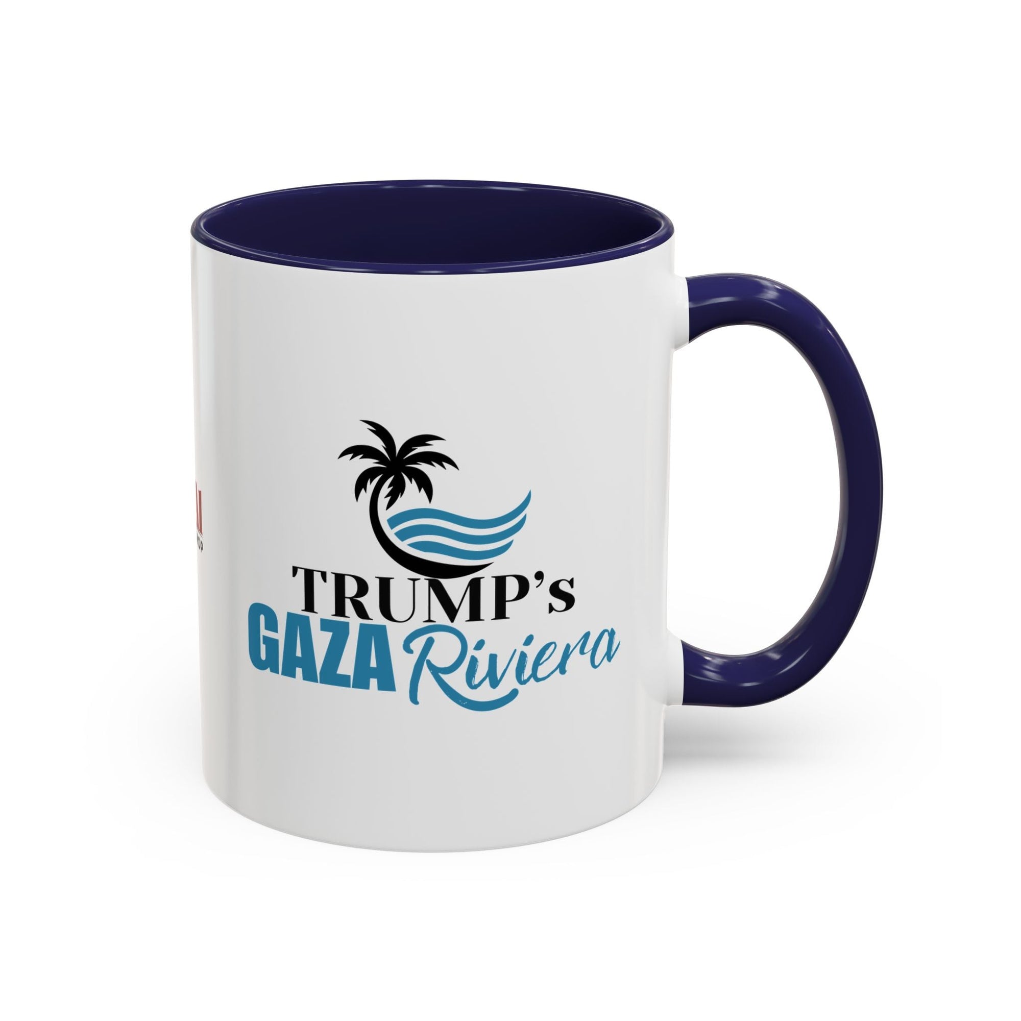 Tropical Trump’s Gaza Riviera Accent Coffee Mug - 11 & 15oz Ceramic Mug for Beach Lovers Printify