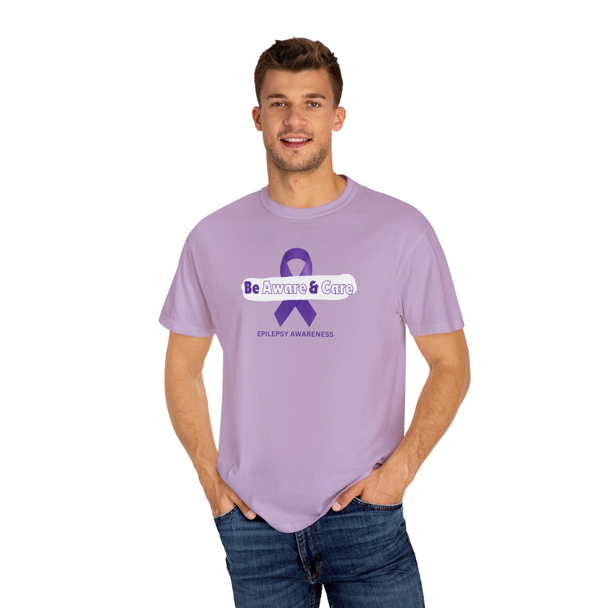 Be Aware Unisex Garment - Dyed T - shirt - T - Shirt - Epileptic Al’s Shop