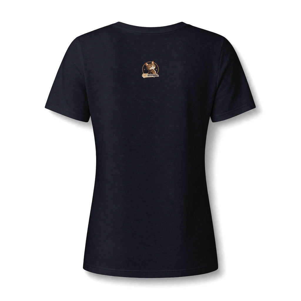 CATastrophe Women’s Relaxed V-Neck T-Shirt
