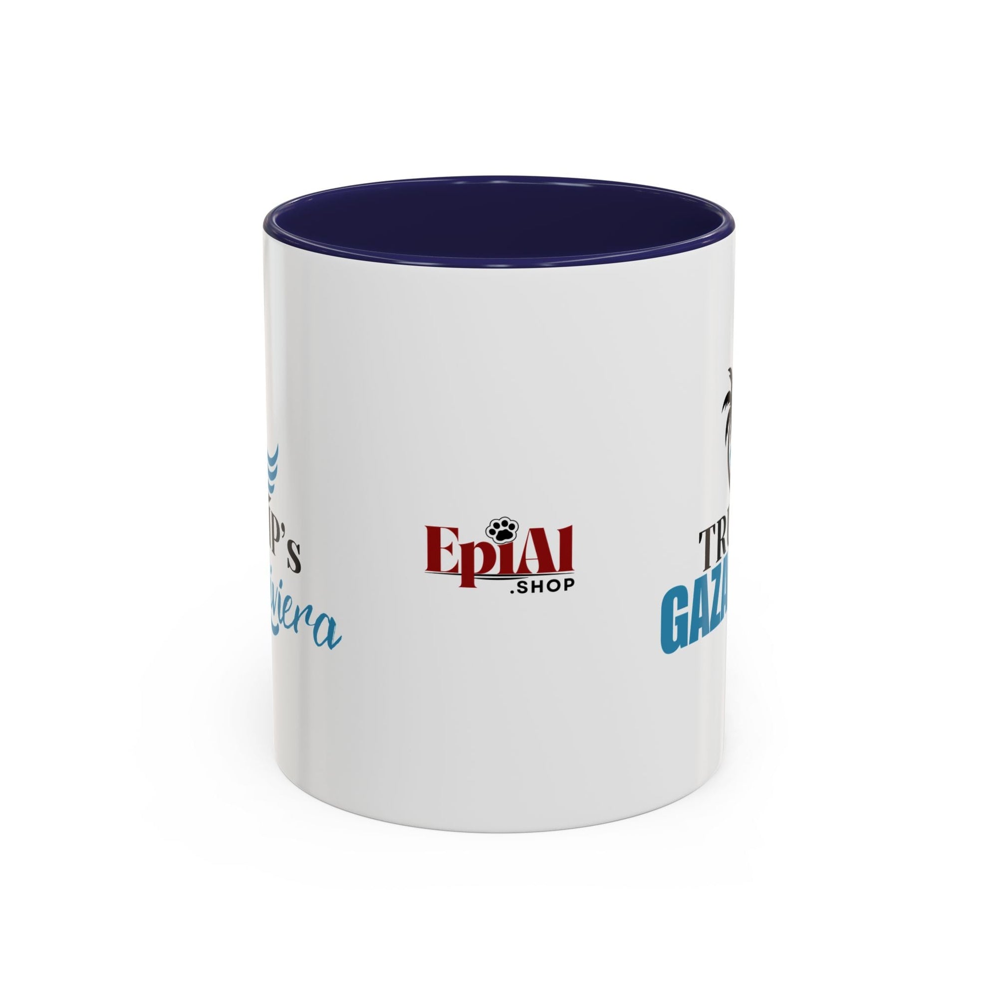 Tropical Trump’s Gaza Riviera Accent Coffee Mug - 11 & 15oz Ceramic Mug for Beach Lovers Printify