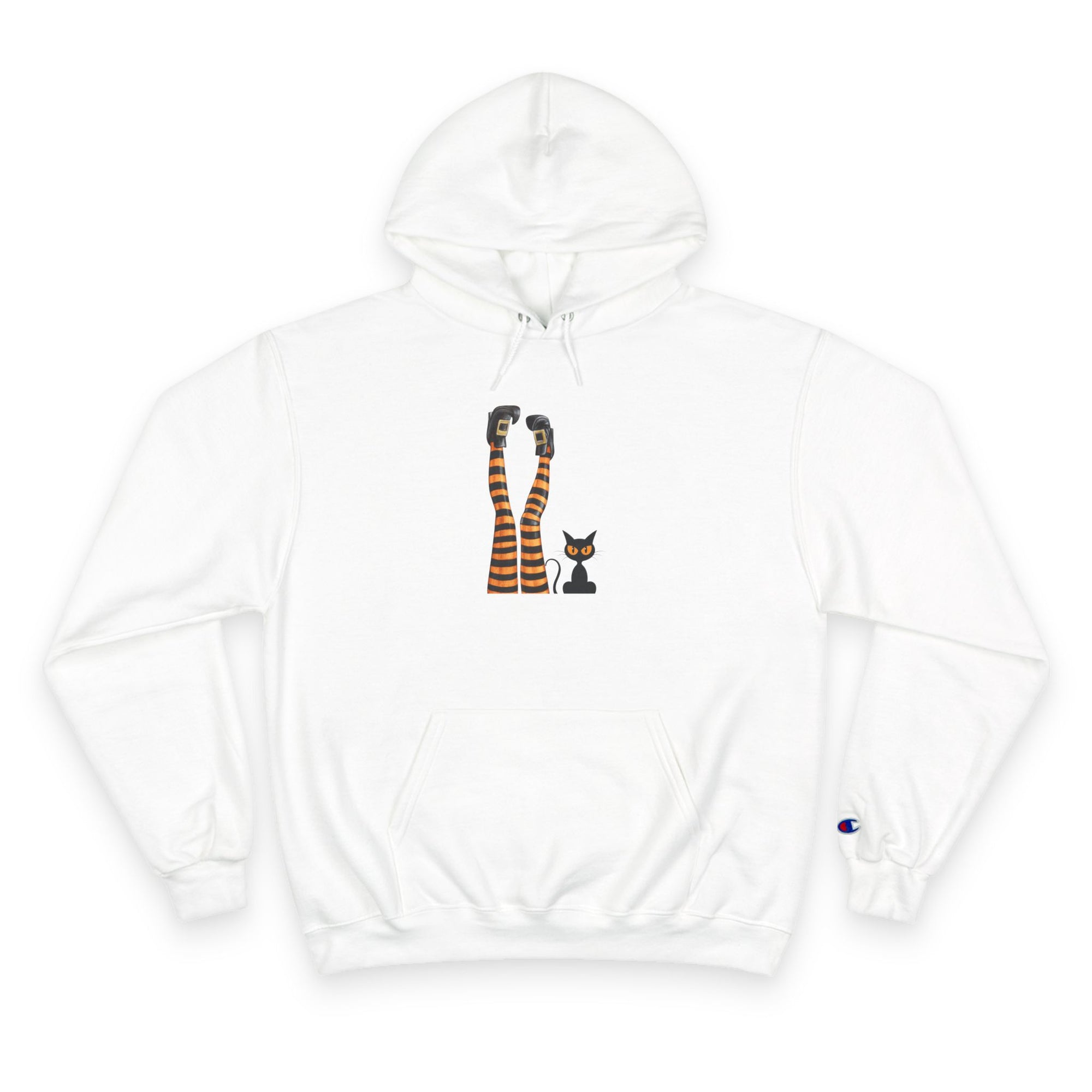 Witchy Cat Lady Legs Minimalist Art Hoodie