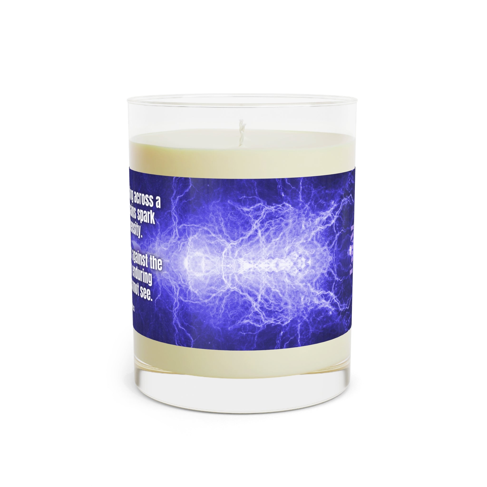 Photo depicting the ​Resilient Against the Tempest Scented Candle - Full Glass, 11oz from EpiAl's Shop.