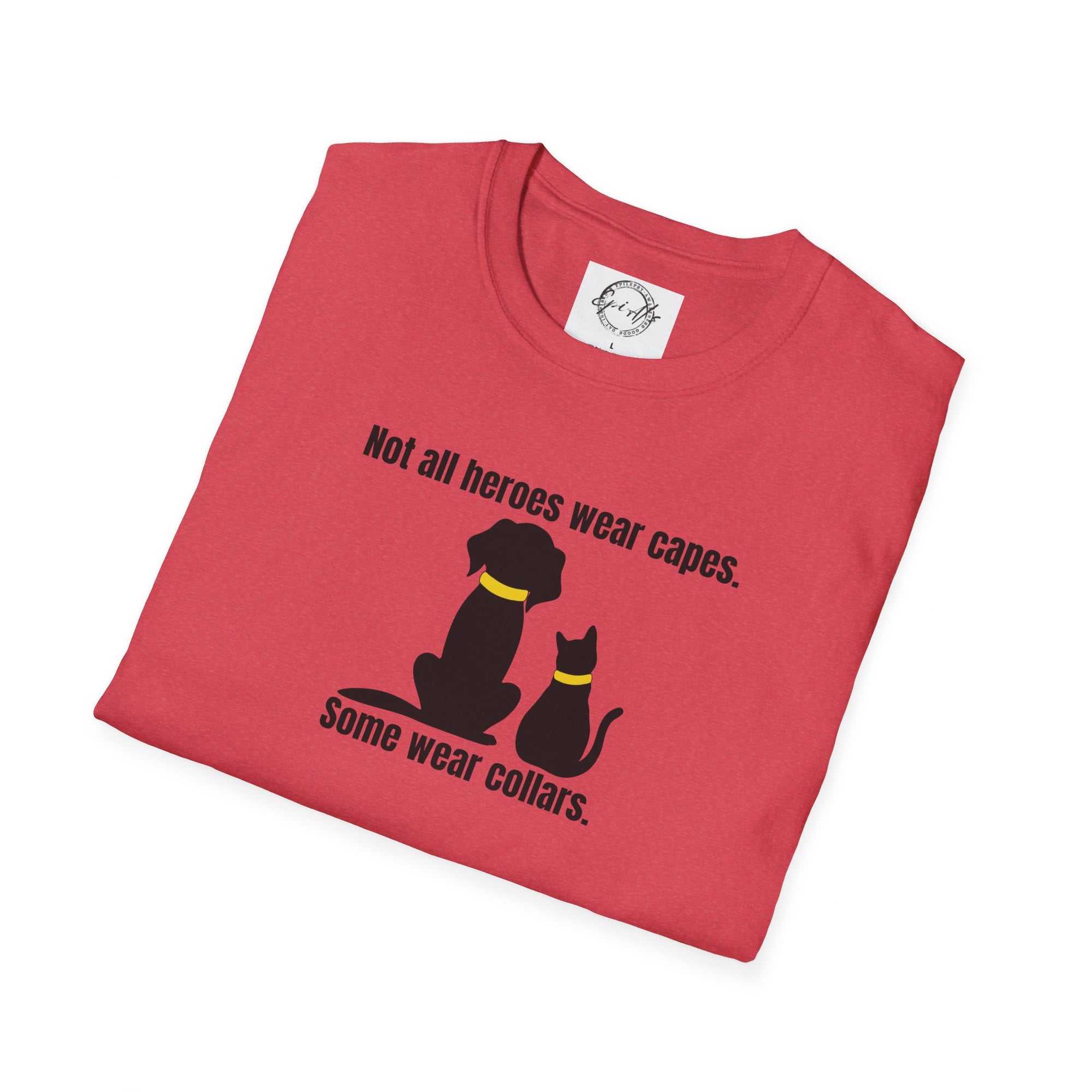 Heroes in Collars Unisex Softstyle T - Shirt - T - Shirt - Epileptic Al’s Shop