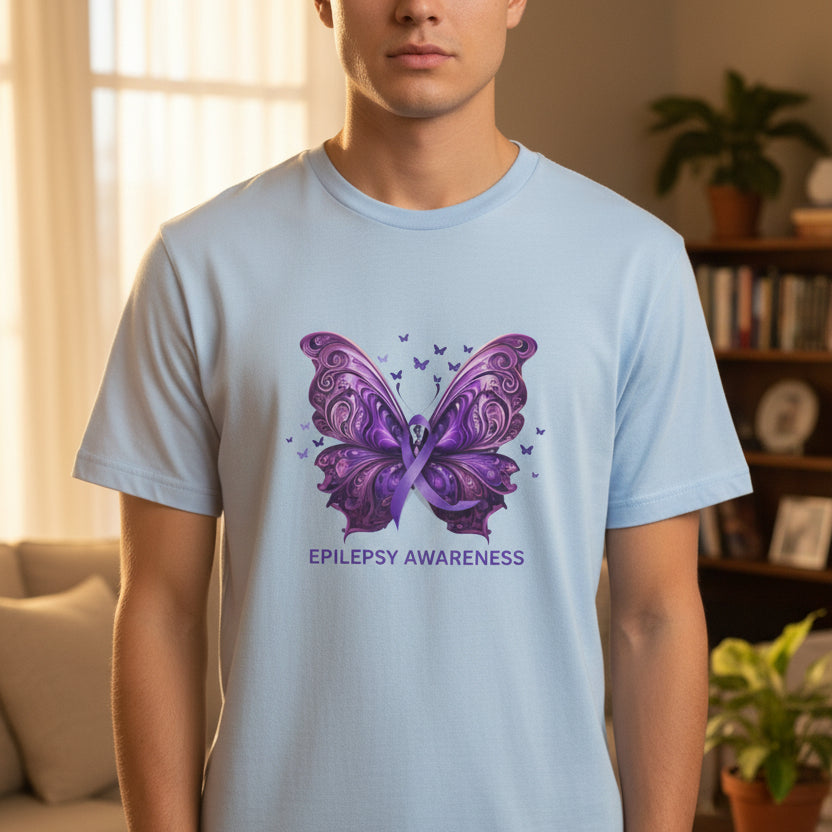 Epilepsy Butterfly Unisex Softstyle T - Shirt - T - Shirt - Epileptic Al’s Shop