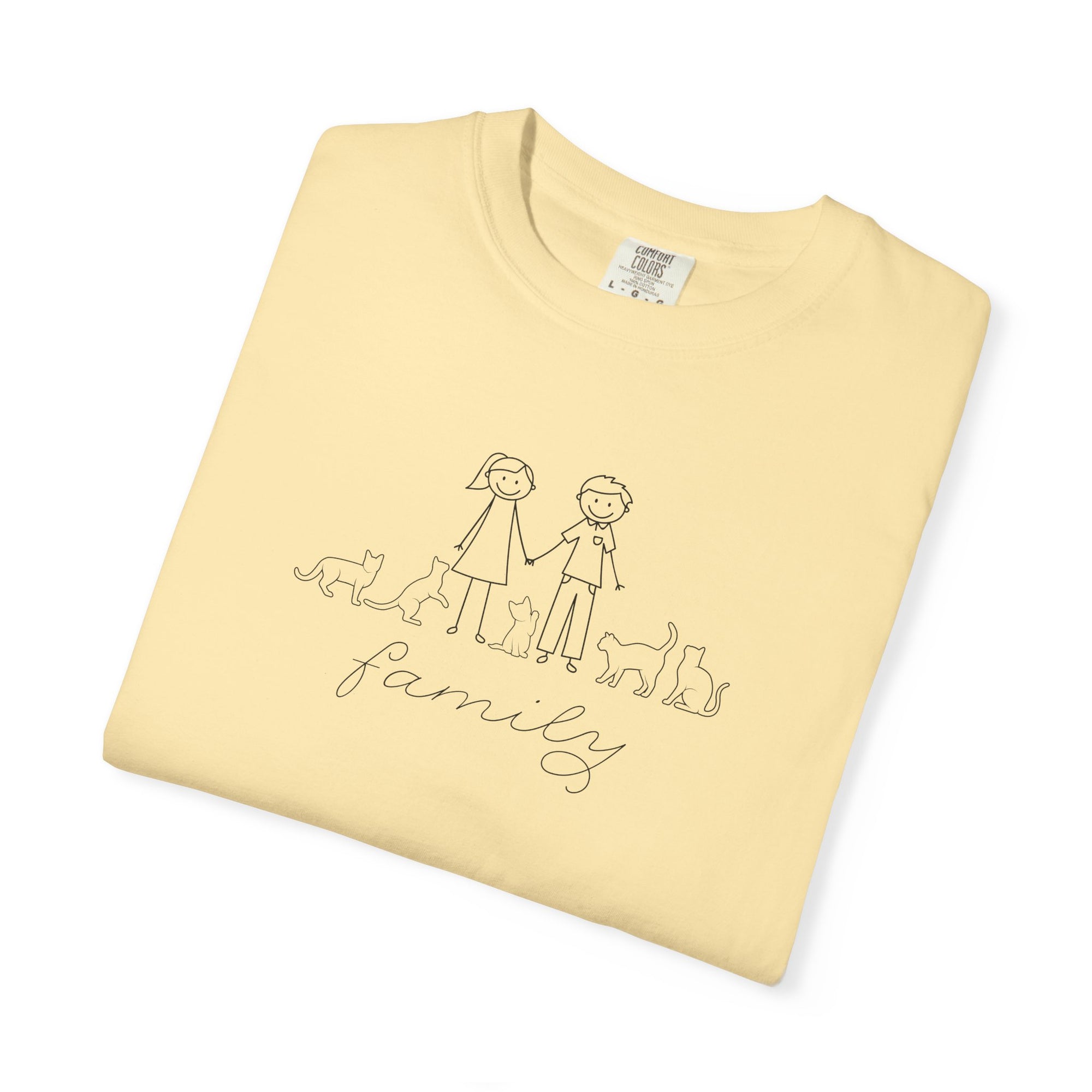Cat Family Bond Unisex Garment-Dyed T-shirt