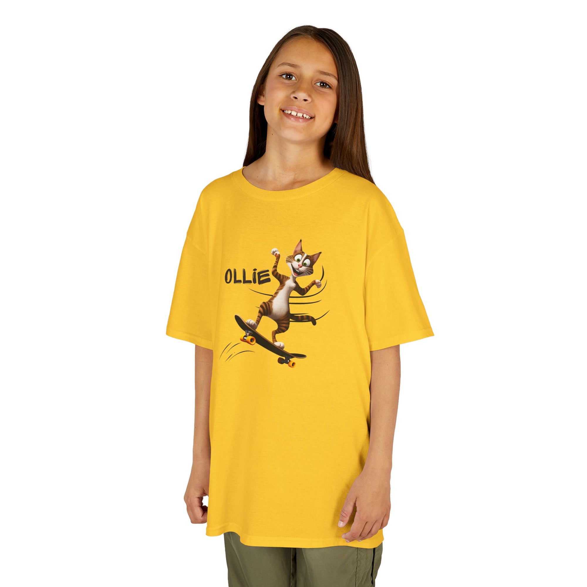 Kids Ollie Cat Tee - Fun and Playful Cotton T-Shirt for Children