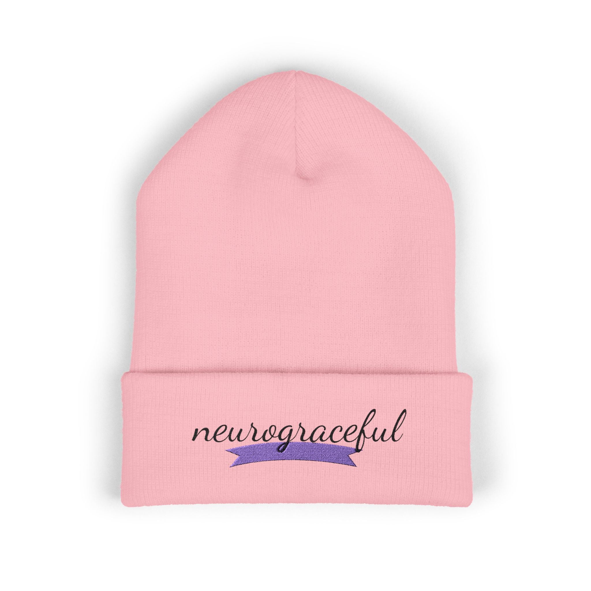 Neurograceful Embroidered Beanie – Epilepsy Awareness Knit Hat