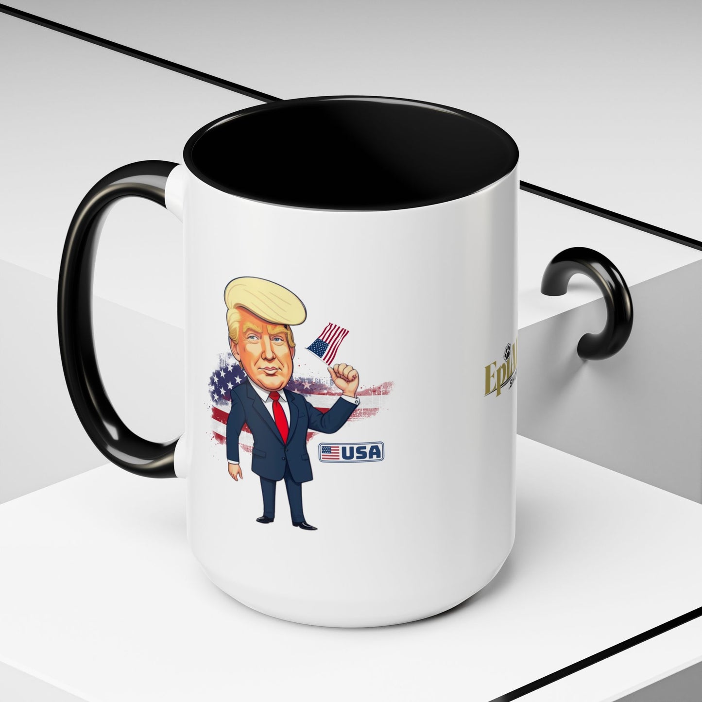 Flag Waving Trump USA Coffee Mug