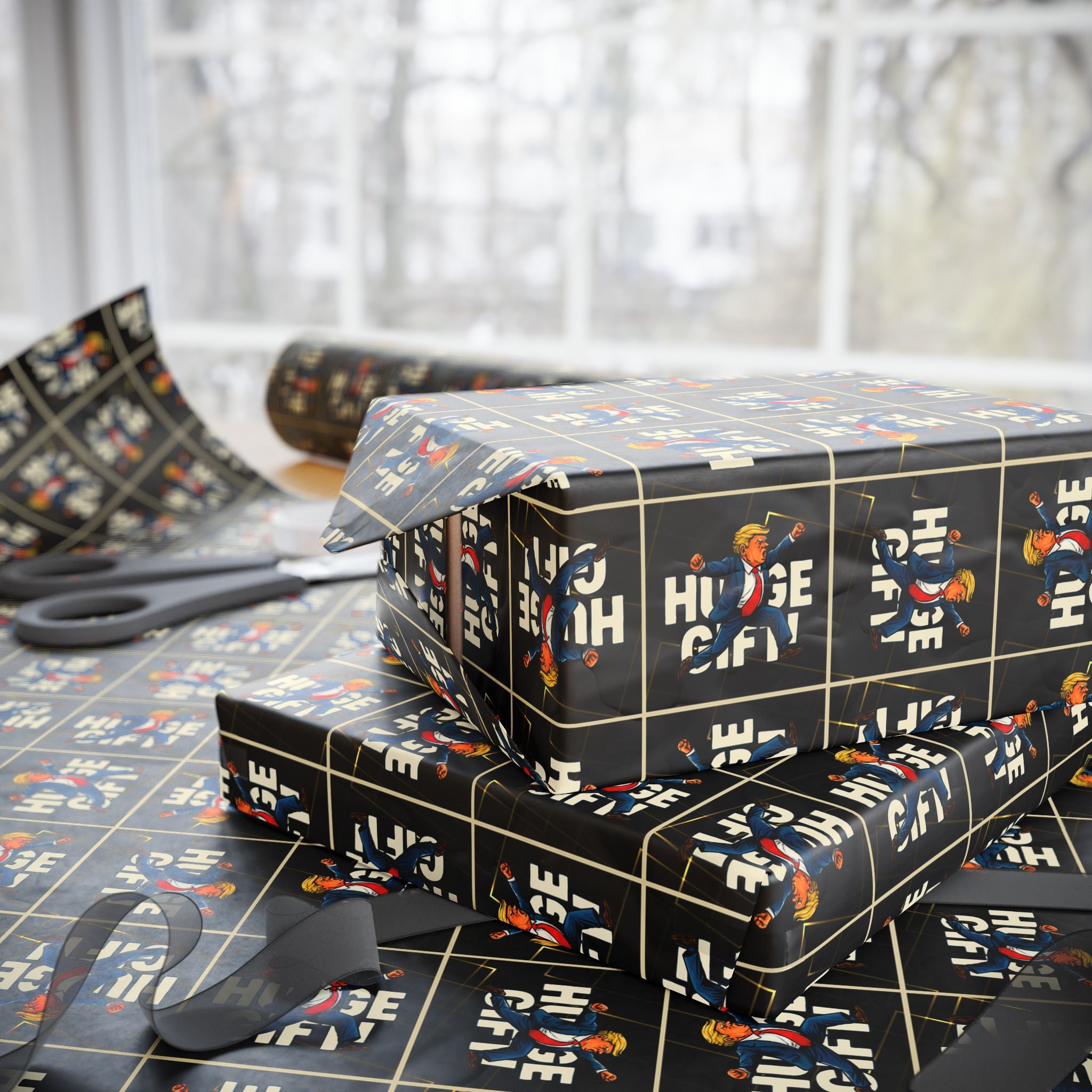 Huge Parody Gift Wrapping Paper – Bold Political Humor
