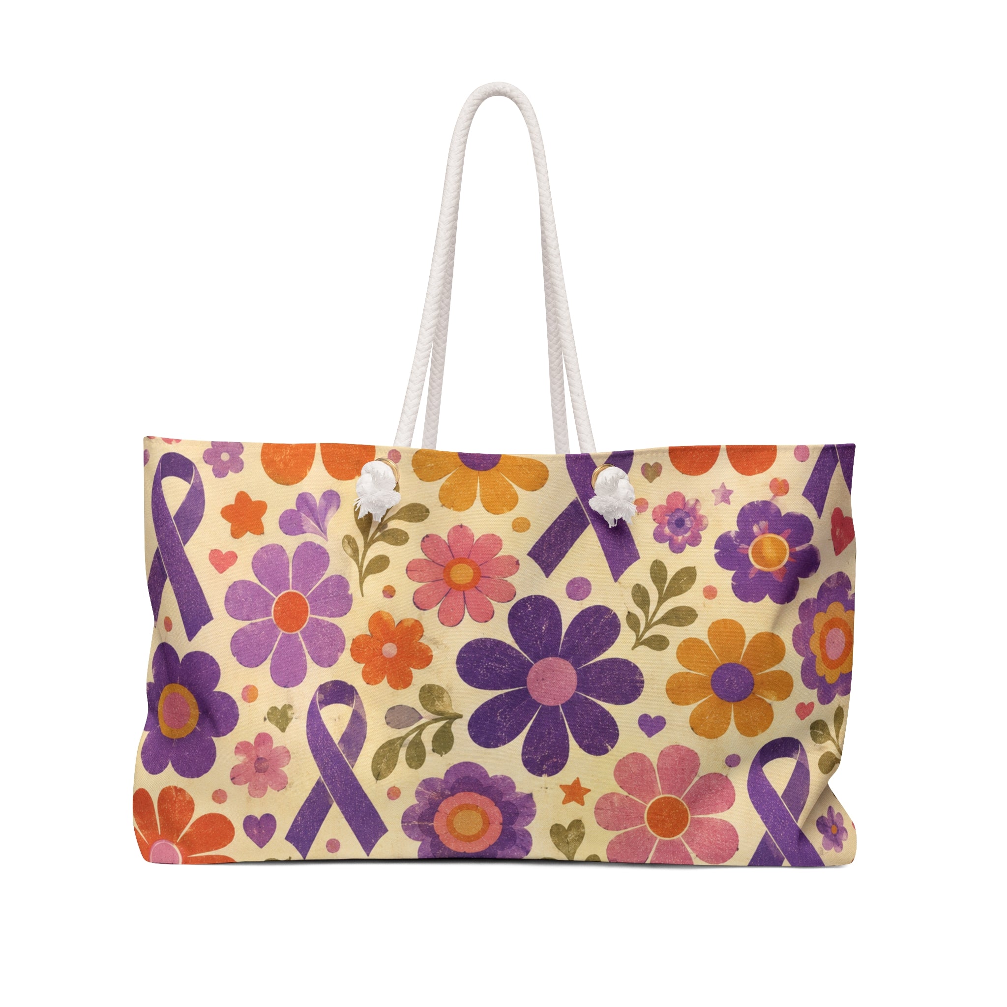Retro Bloom Epilepsy Awareness Weekender Bag