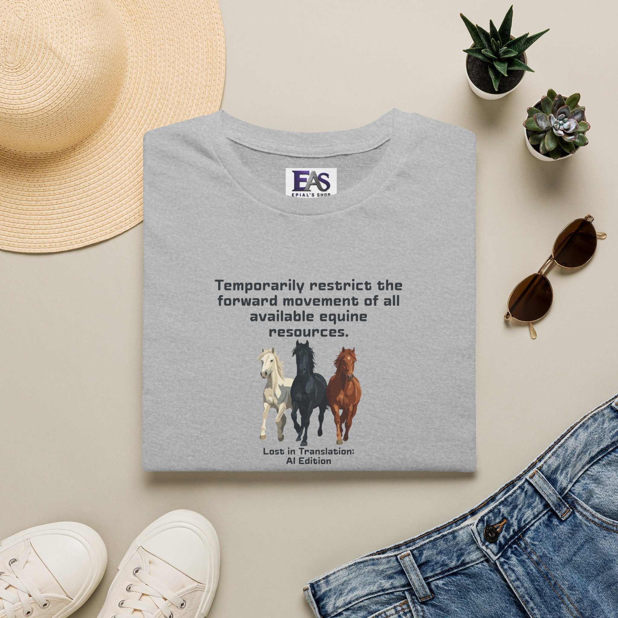 AI Translation: Hold Your Horses Unisex T-Shirt