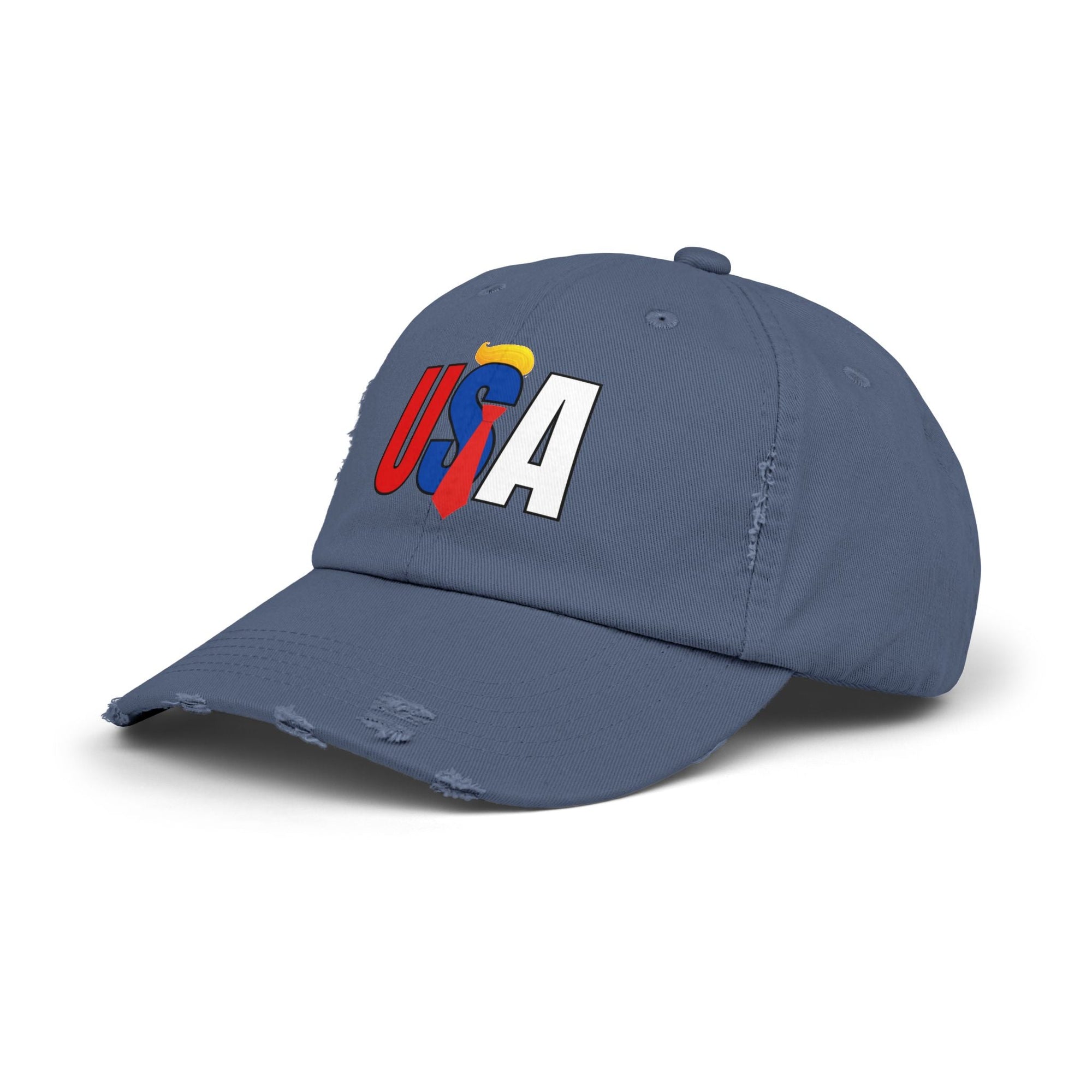 Unisex Trendy Distressed USA Cap Printify