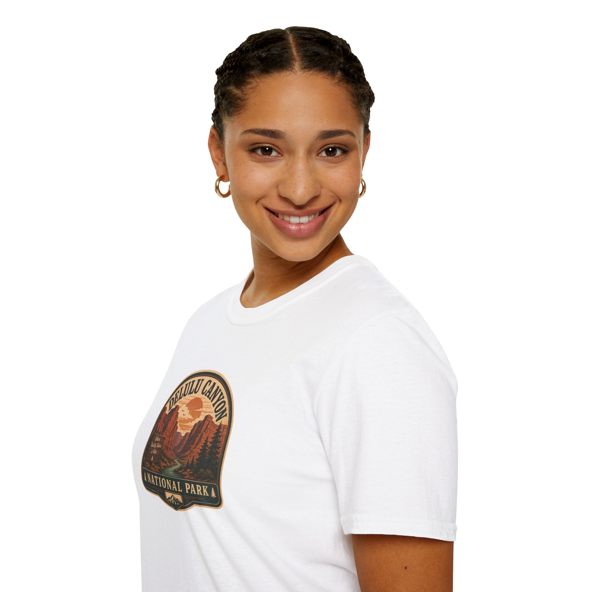 Delulu Canyon National Park Unisex T-Shirt | Funny Retro National Park Parody Tee