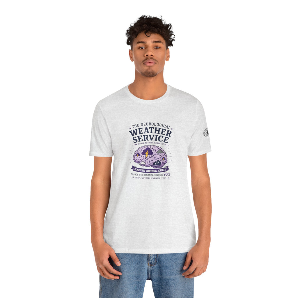 Neurological Weather Service Epilepsy Awareness T-Shirt | Brain Forecast Tee