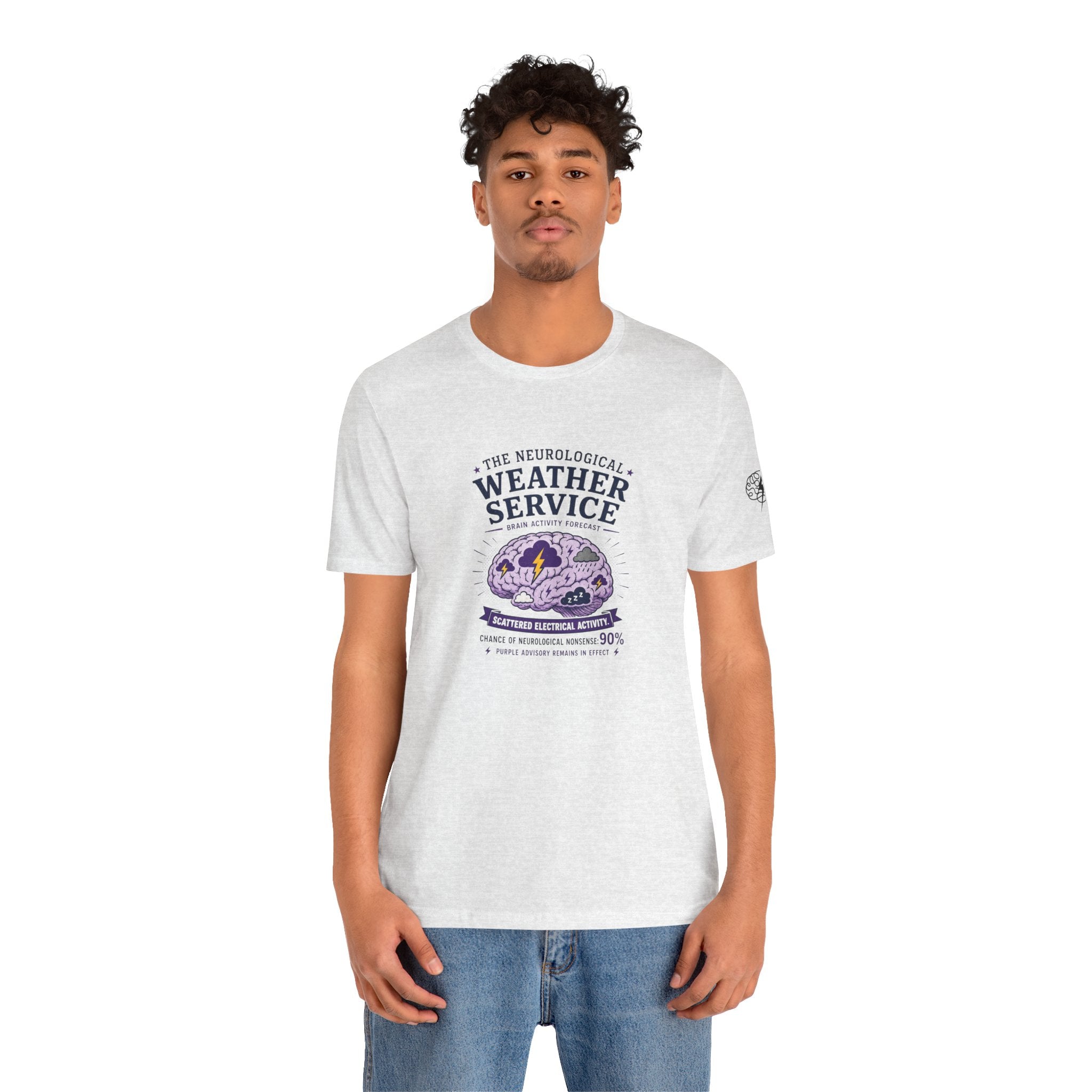 Neurological Weather Service Epilepsy Awareness T-Shirt | Brain Forecast Tee