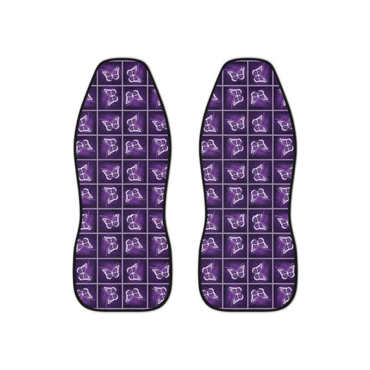 Purple Butterfly Car Seat Covers Printify