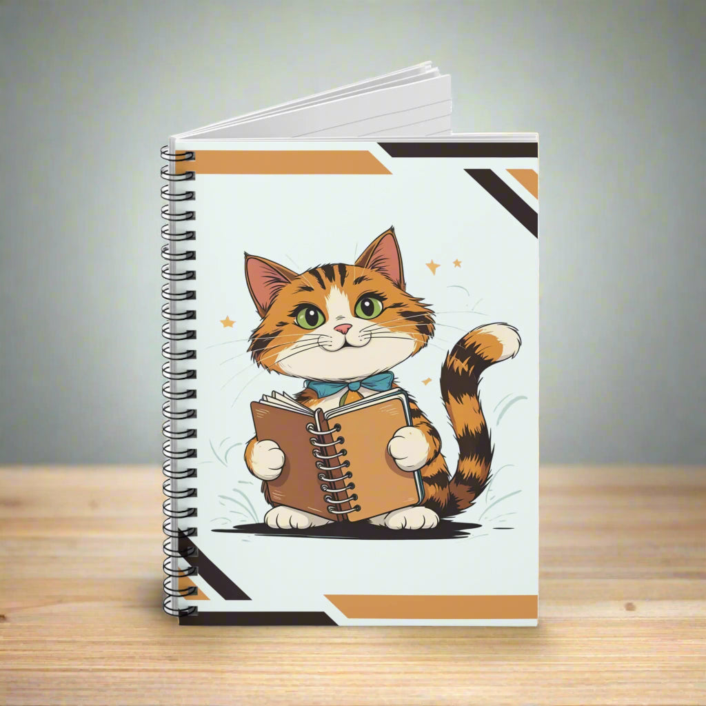 Cute Cat Spiral Notebook for Students
