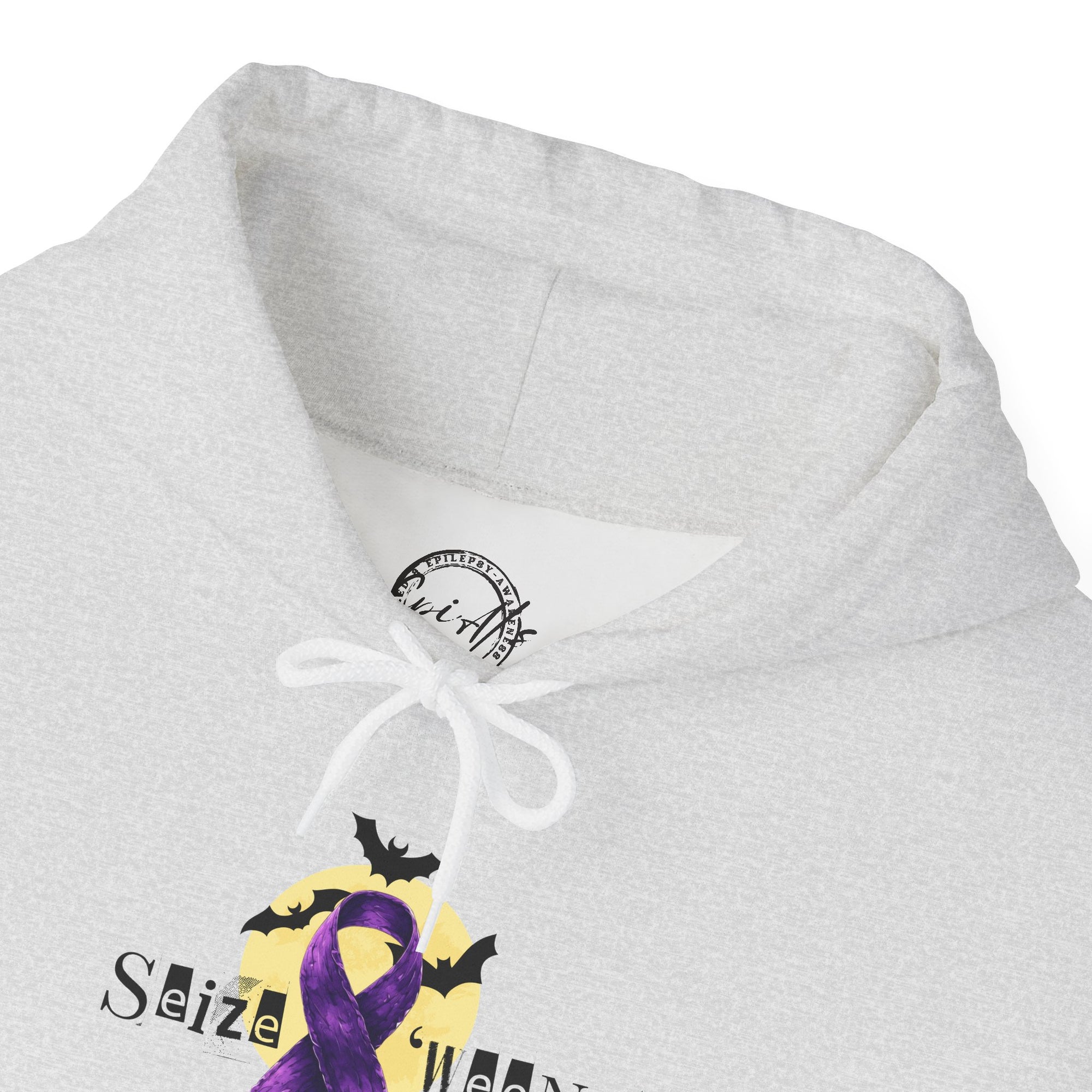 Cozy Halloween Purple Ribbon Hoodie
