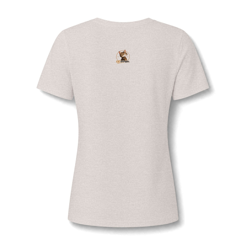 CATastrophe Women’s Relaxed V-Neck T-Shirt
