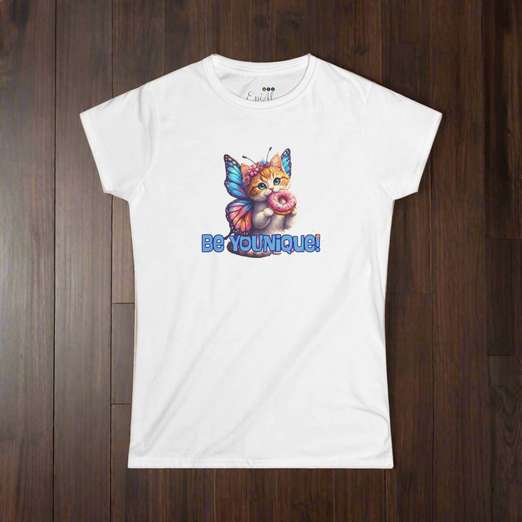 Whimsical Cat Tee: Be You-Nique, Fun Gift for Cat Lovers