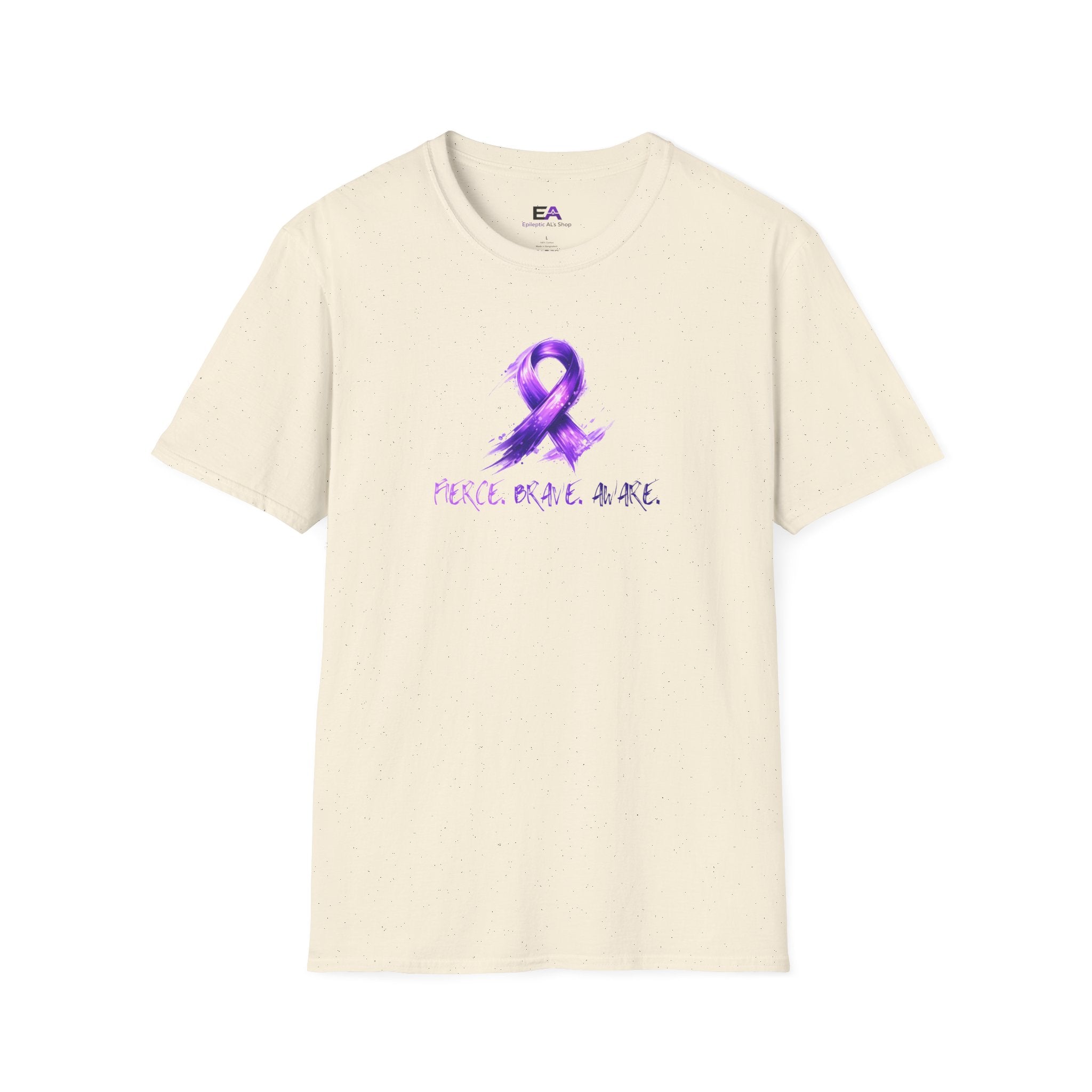 Fierce. Brave. Aware. Purple Ribbon Epilepsy Awareness T-Shirt