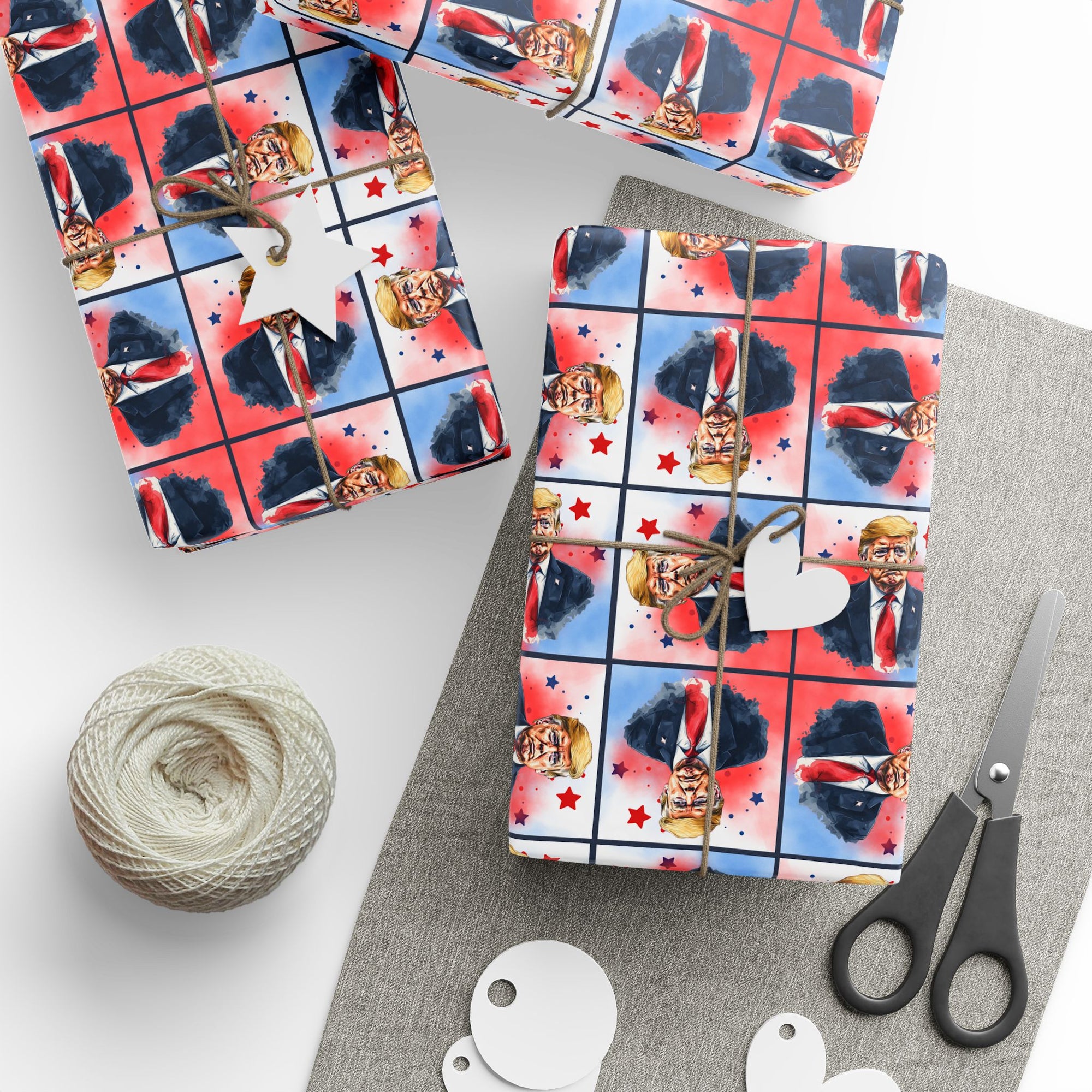 Stars & Trump Wrapping Paper, All Purpose