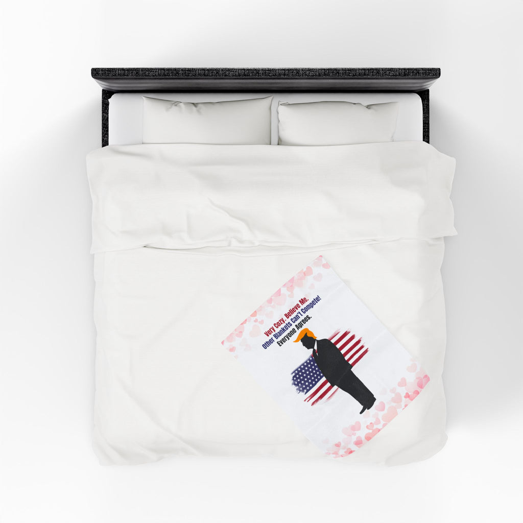 Very Cozy. Believe Me. Political Parody Velveteen Blanket